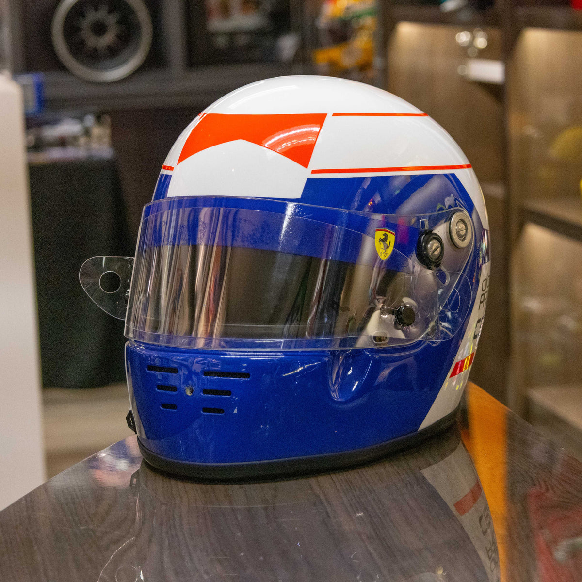 1990 Alain Prost British GP Win Replica Ferrari F1 Helmet