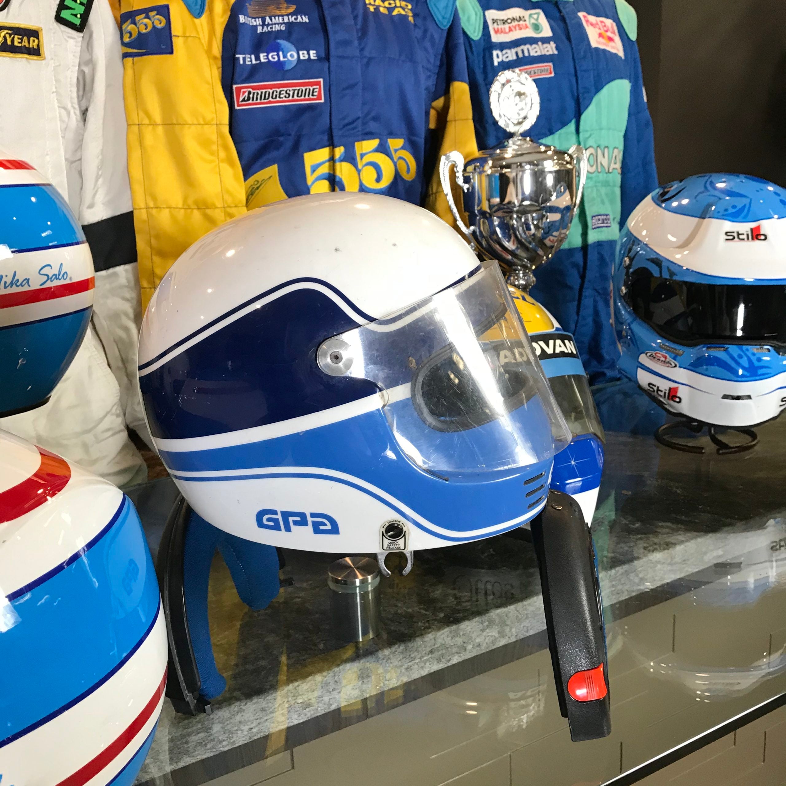 1987 Mika Salo Signed Race Used Brands Hatch Formula Ford Festival GPA Helmet