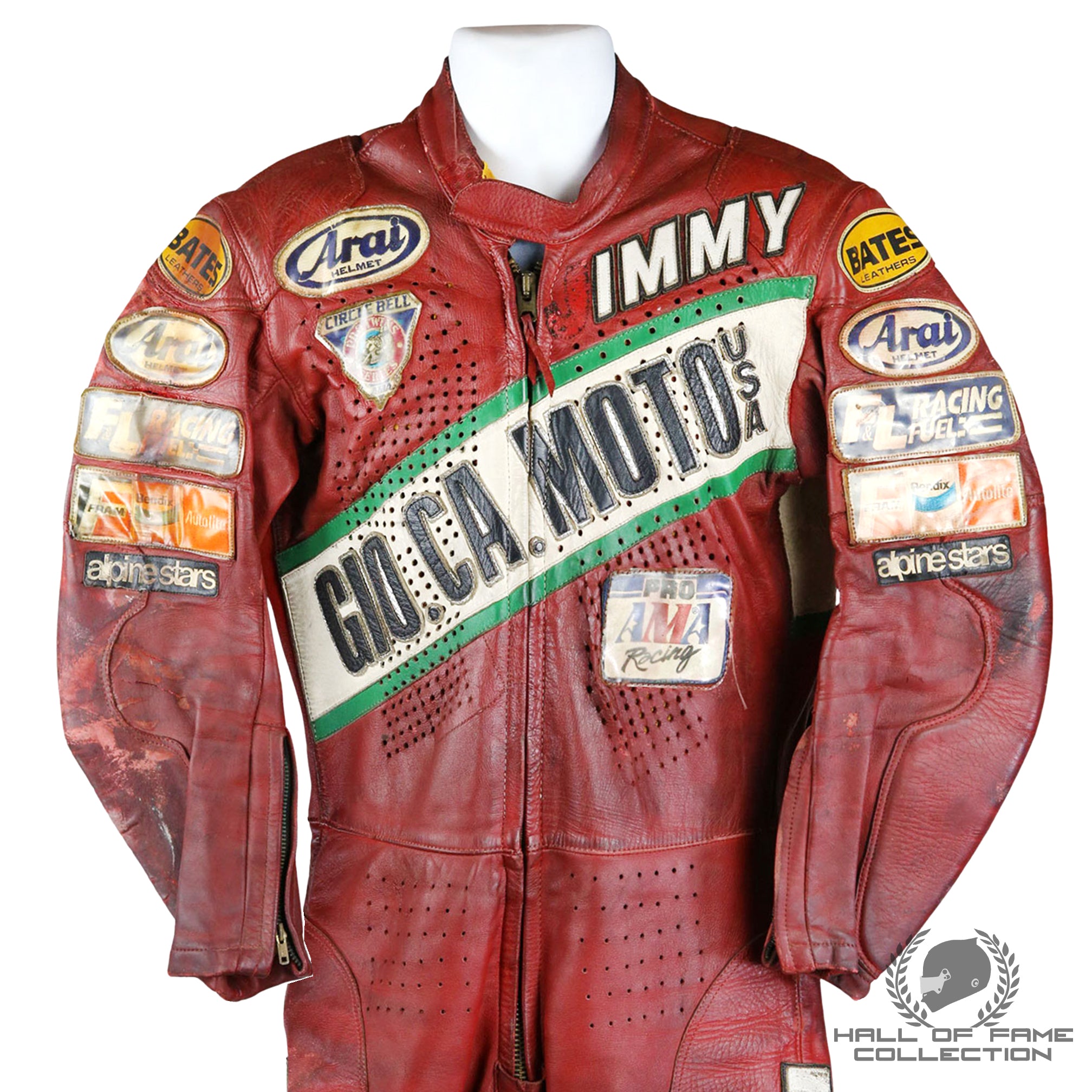 1992 Jimmy Adamo Race Used Ducati Leathers