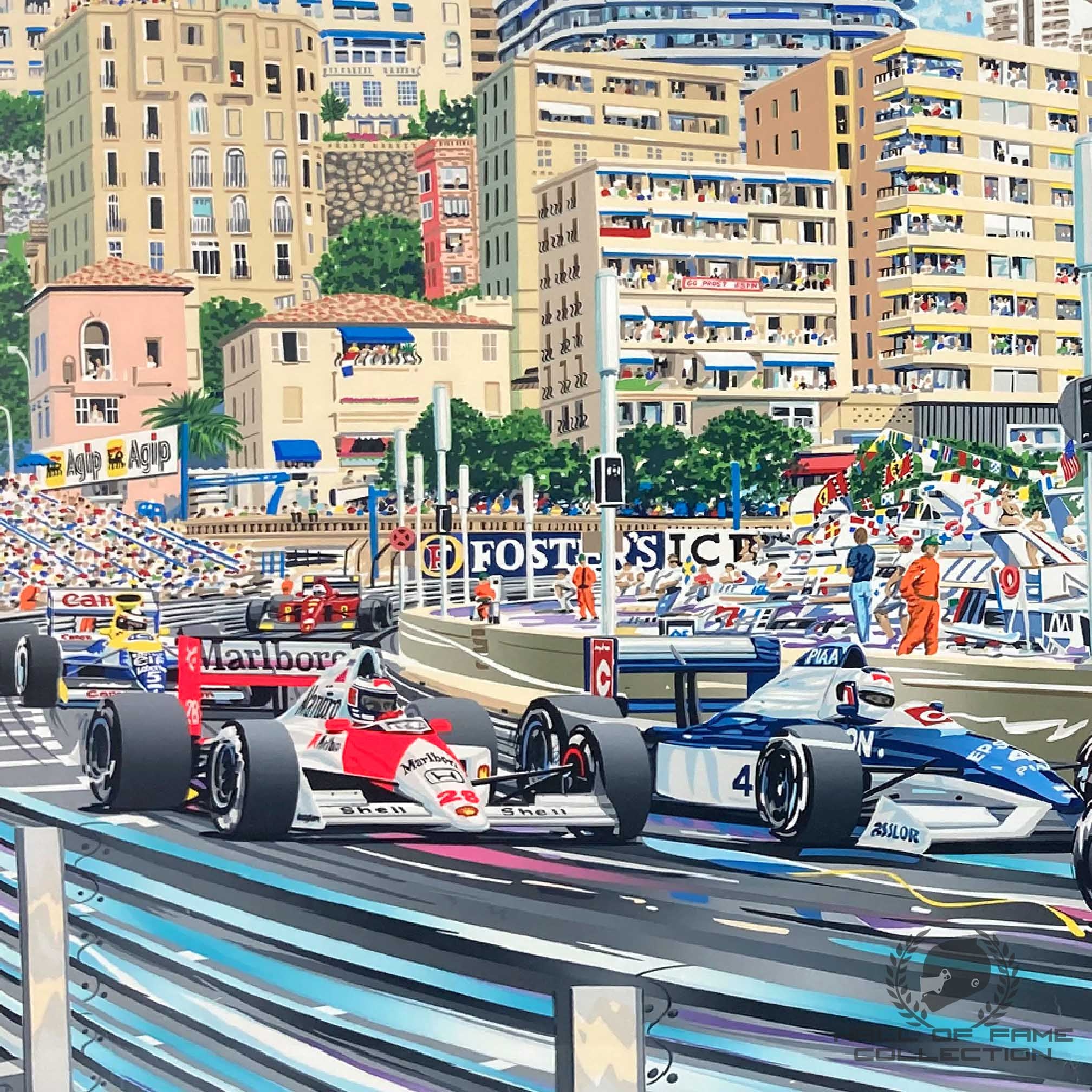 1990 Ayrton Senna Signed Randy Owens Monaco GP Print #129/135