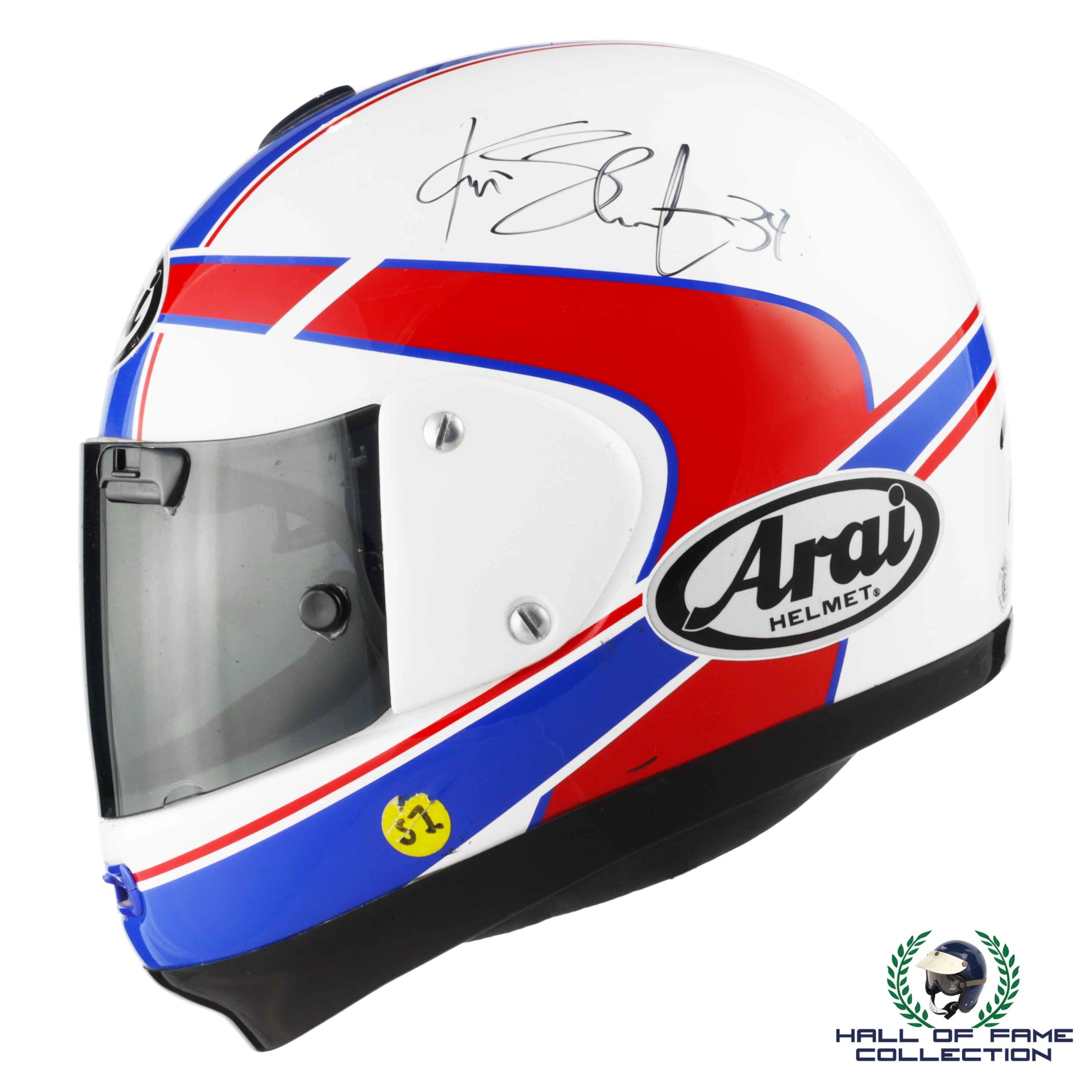 1988 Kevin Schwantz Signed Race Used Pepsi Suzuki 500cc Grand Prix Hel