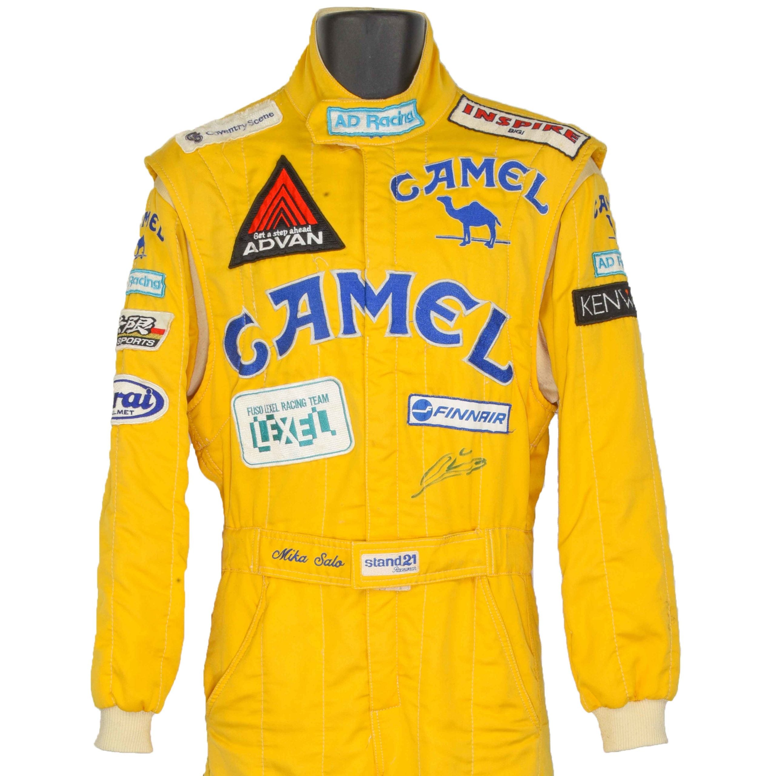 1990 Mika Salo Signed Race Used Fuji & Macau Grand Prix F3 suit