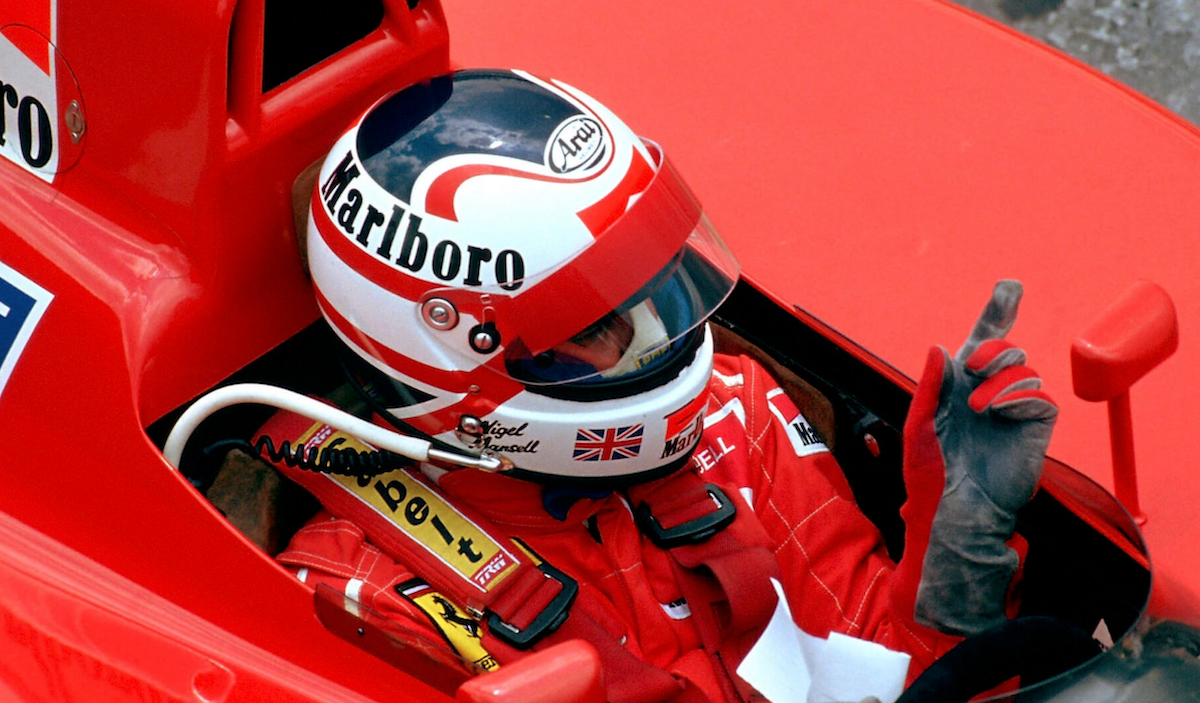 1990 Nigel Mansell Signed Replica Scuderia Ferrari F1 Helmet