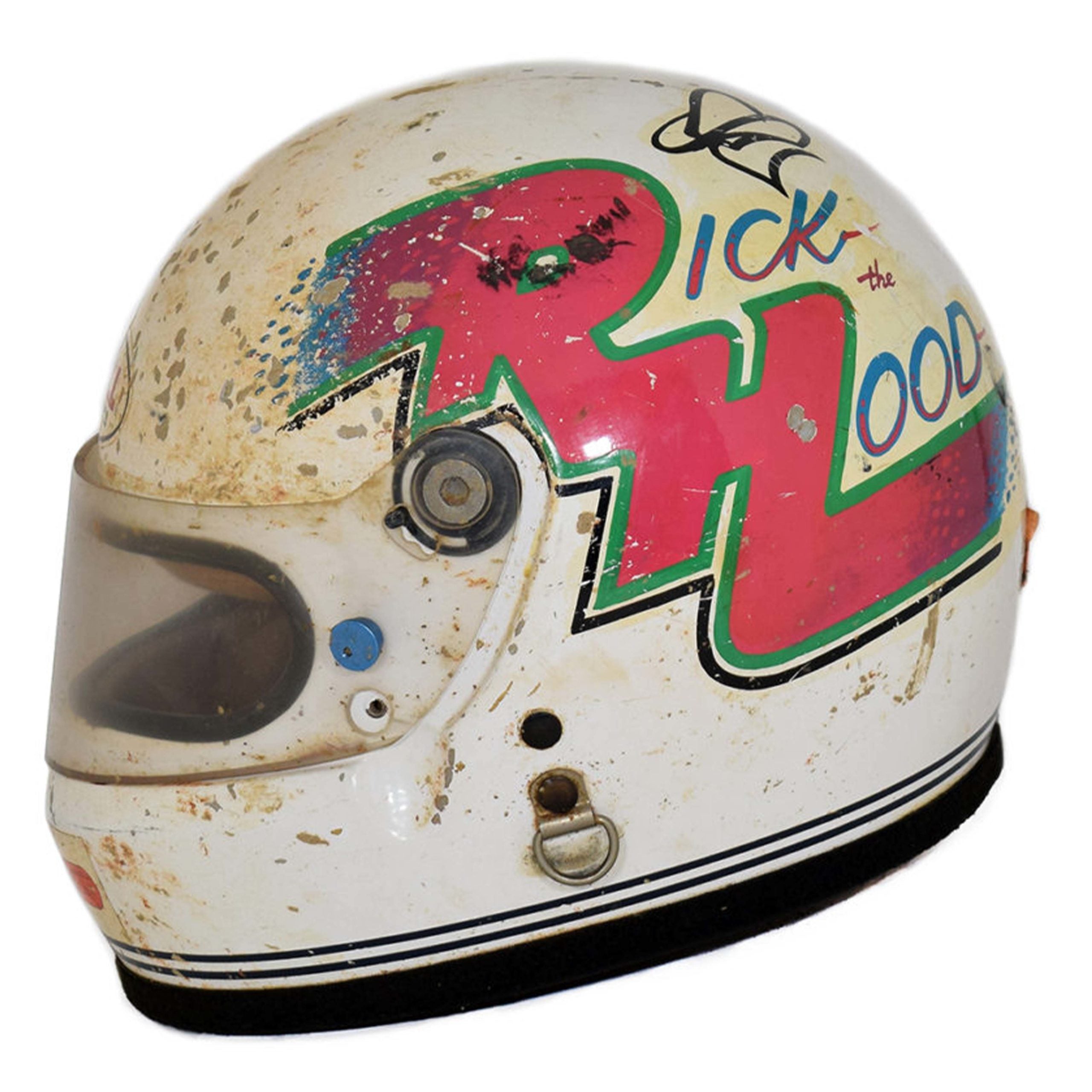 1990 Rickey Hood Race Worn USAC Sprint Car Helmet