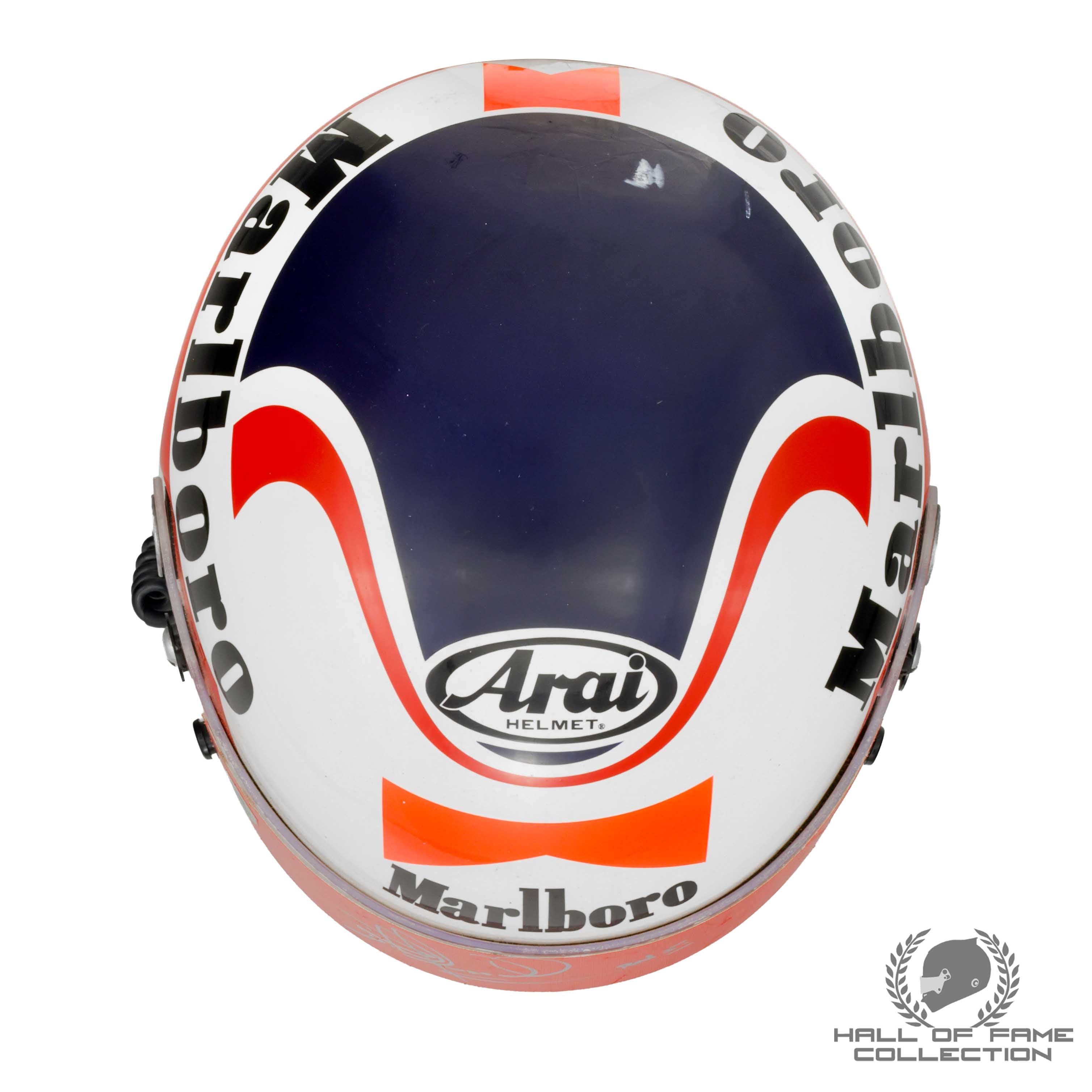 1990 Nigel Mansell Signed Race Used USA / Brazil / Monaco Grand Prix Scuderia Ferrari F1 Helmet