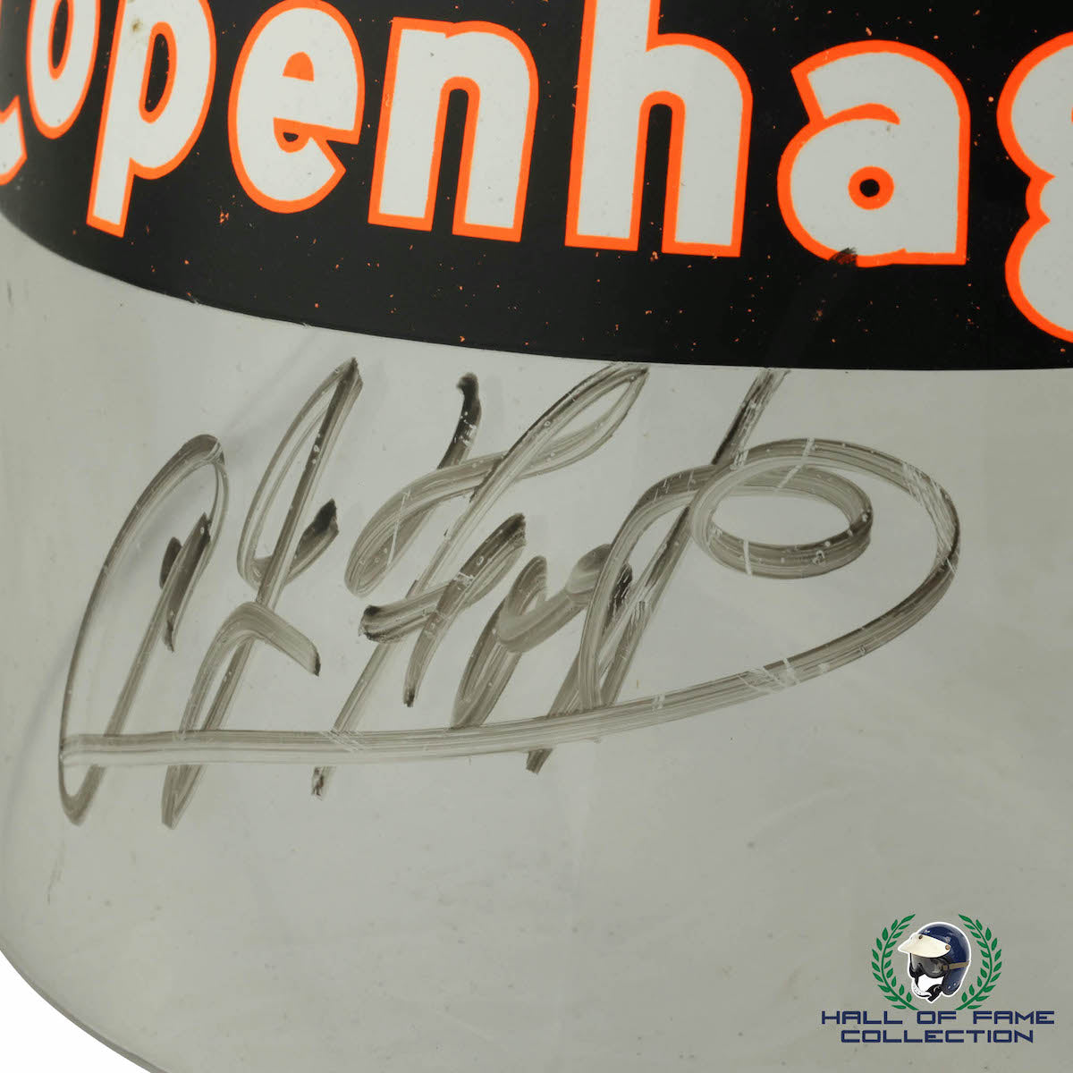 1991 AJ Foyt Signed Raced Used Copenhagen IndyCar Visor