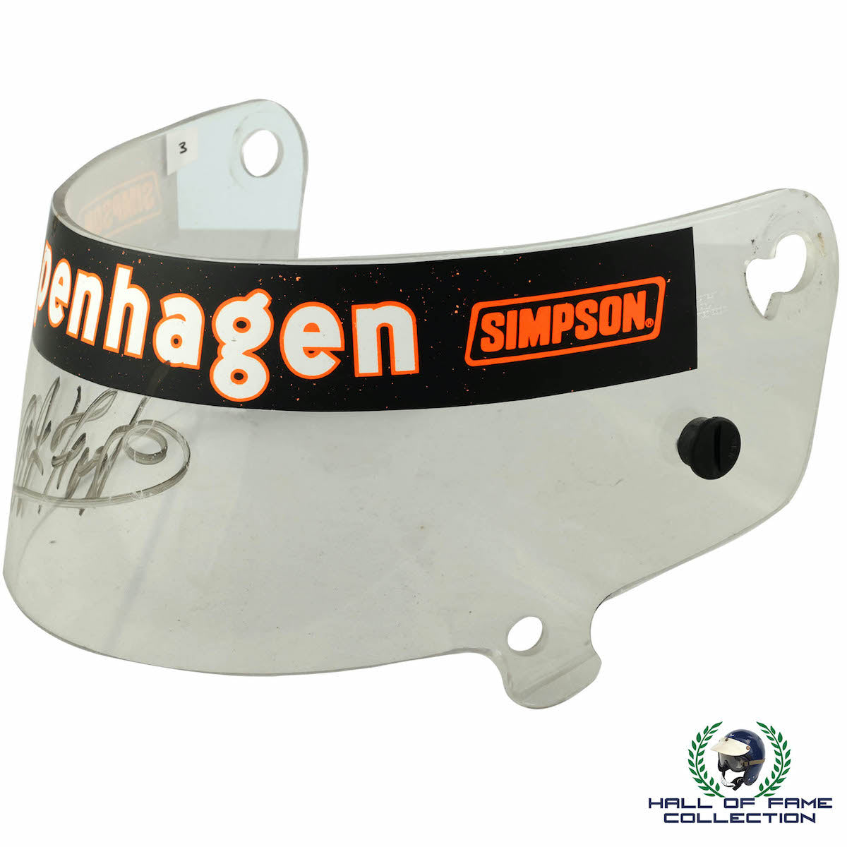 1991 AJ Foyt Signed Raced Used Copenhagen IndyCar Visor