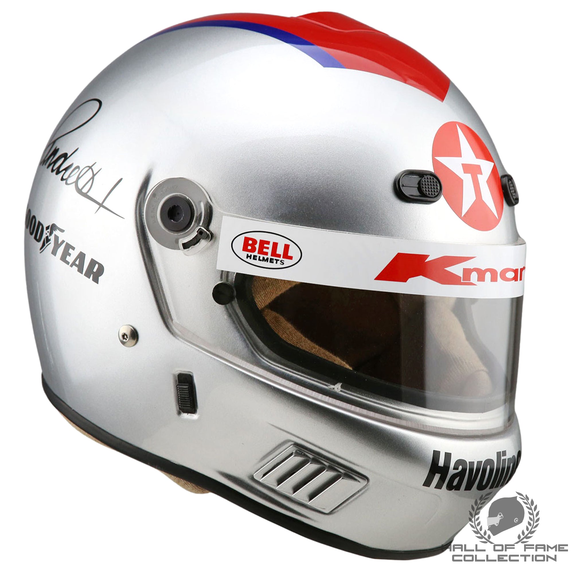 1991 Mario Andretti Signed Bell AFX1 Newman Haas Racing IndyCar Replica Helmet