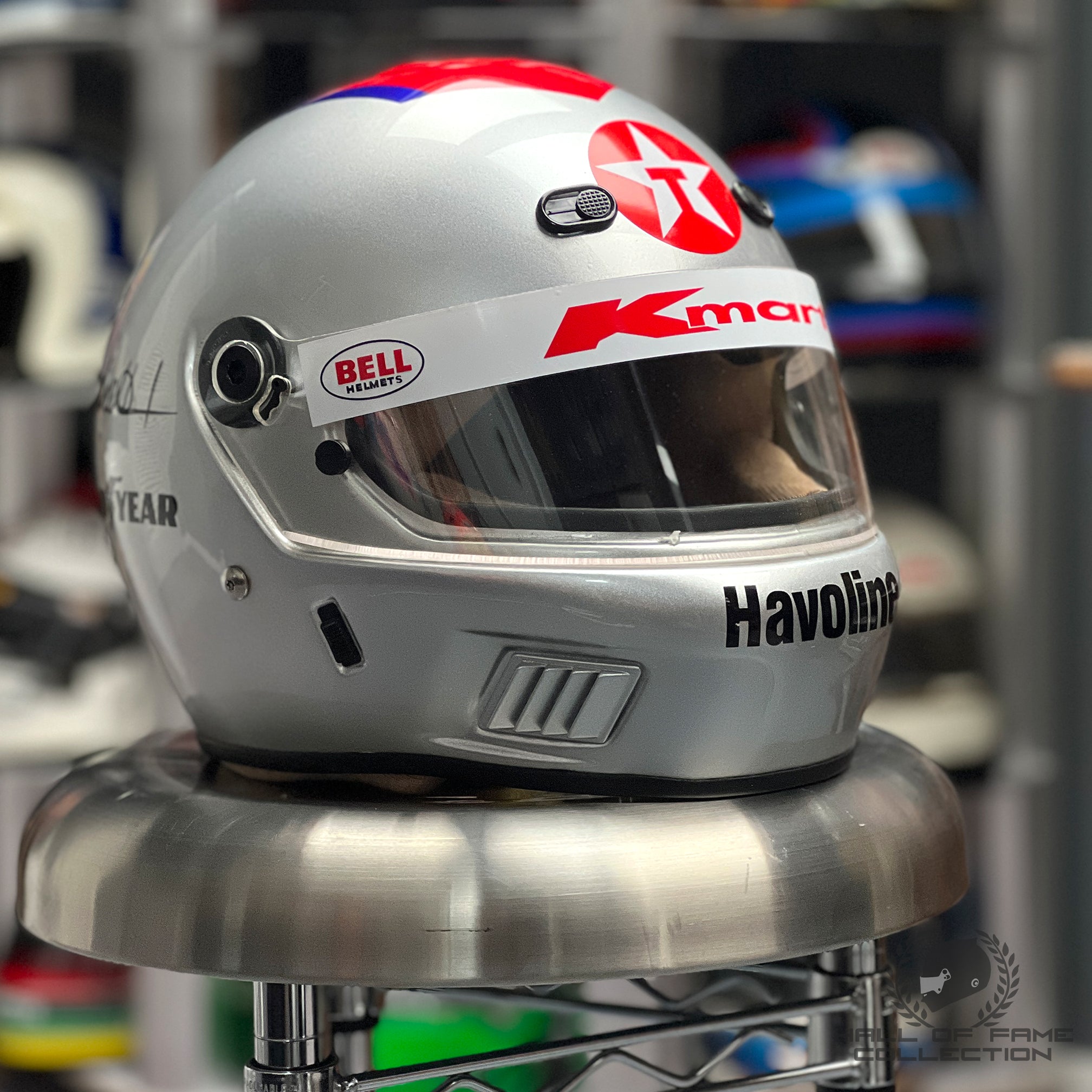 1991 Mario Andretti Signed Bell AFX1 Newman Haas Racing IndyCar Replica Helmet