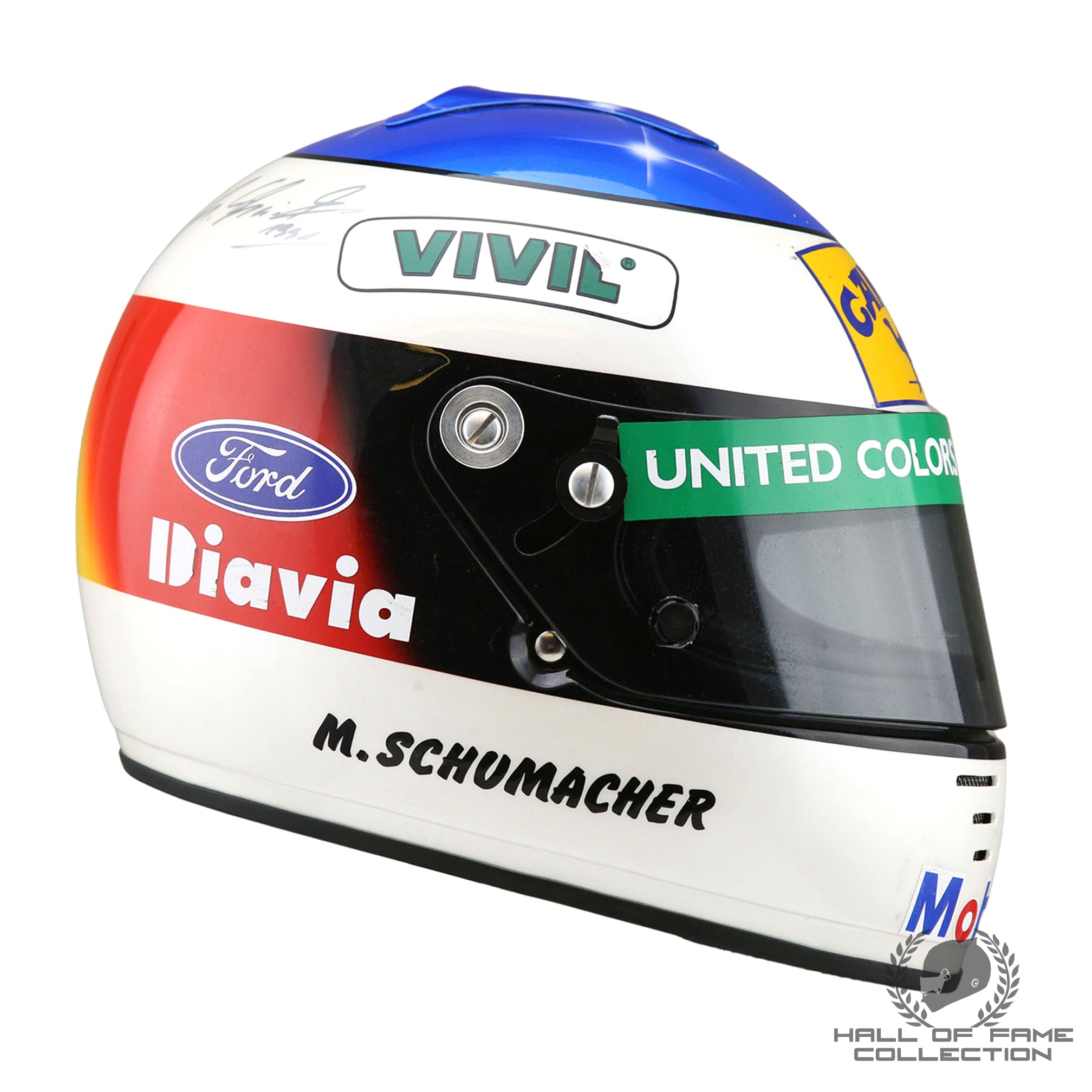 1991 Michael Schumacher Signed Race Used Italian Grand Prix Benetton F1 Helmet