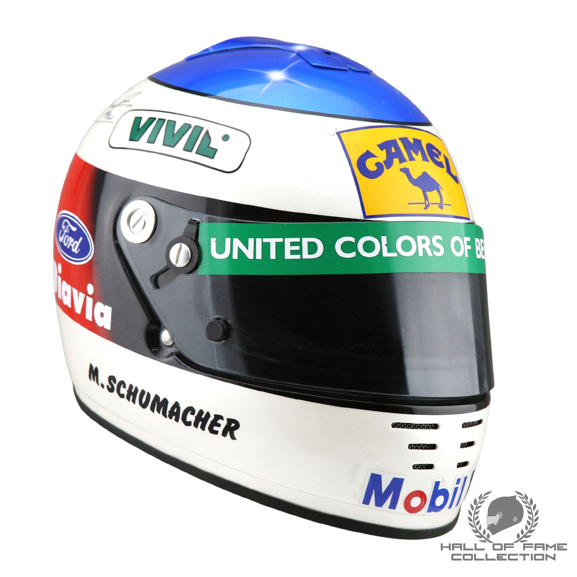 1991 Michael Schumacher Signed Race Used Italian Grand Prix Benetton F1 Helmet