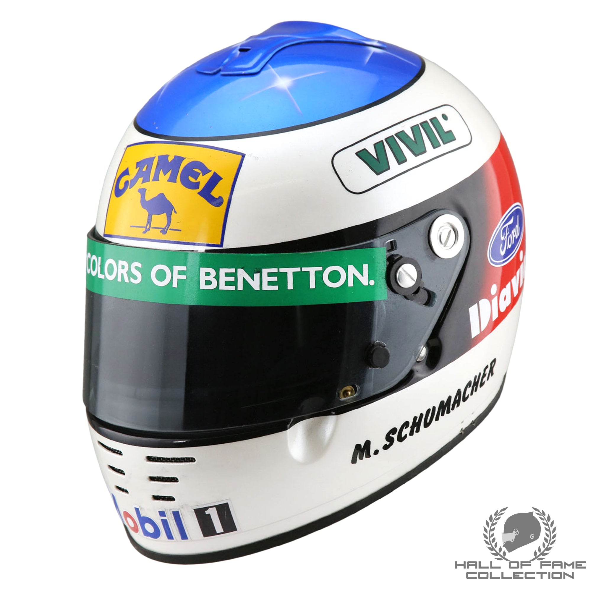 1991 Michael Schumacher Signed Race Used Italian Grand Prix Benetton F1 Helmet