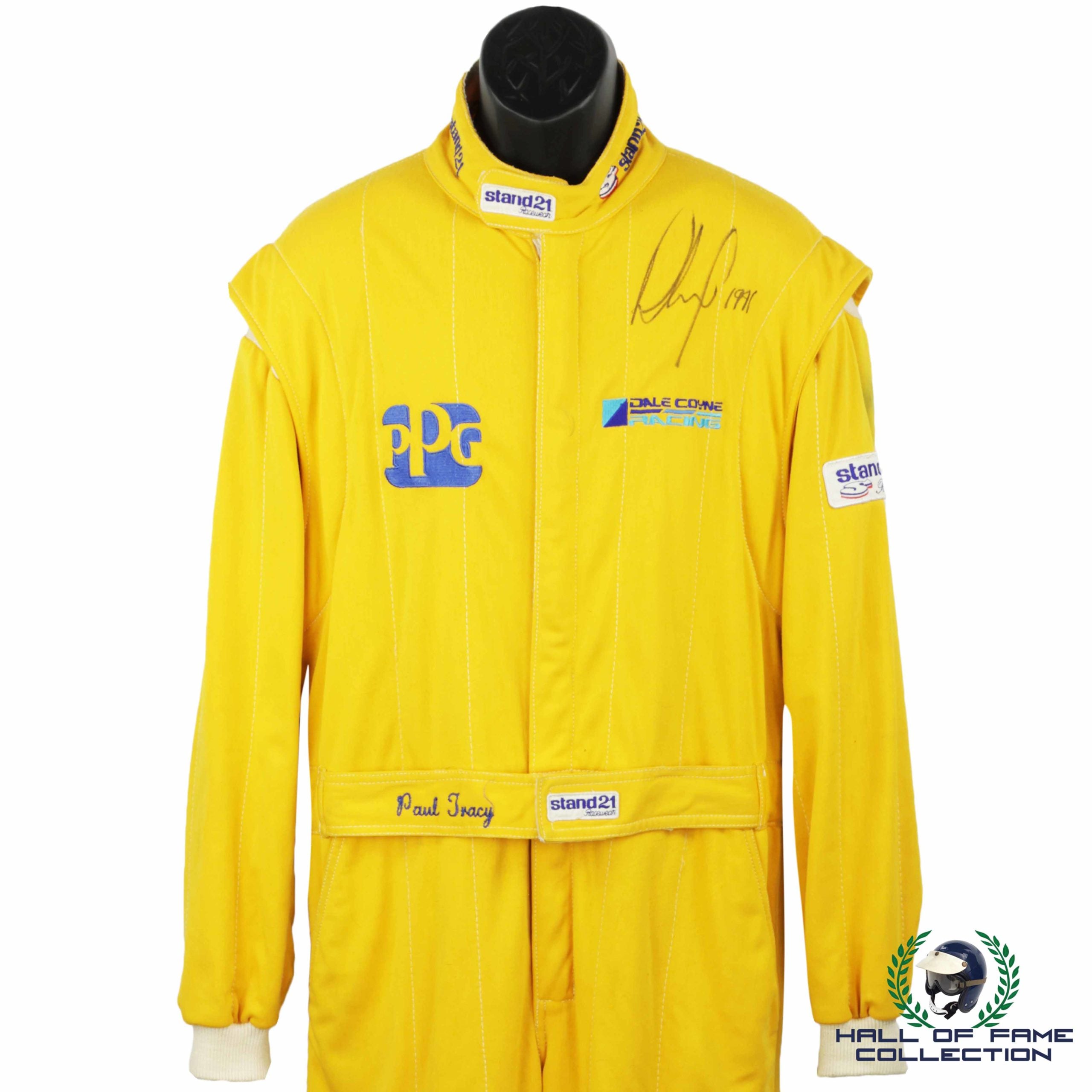 1991 Paul Tracy Signed Race Used First IndyCar Start Long Beach Grand