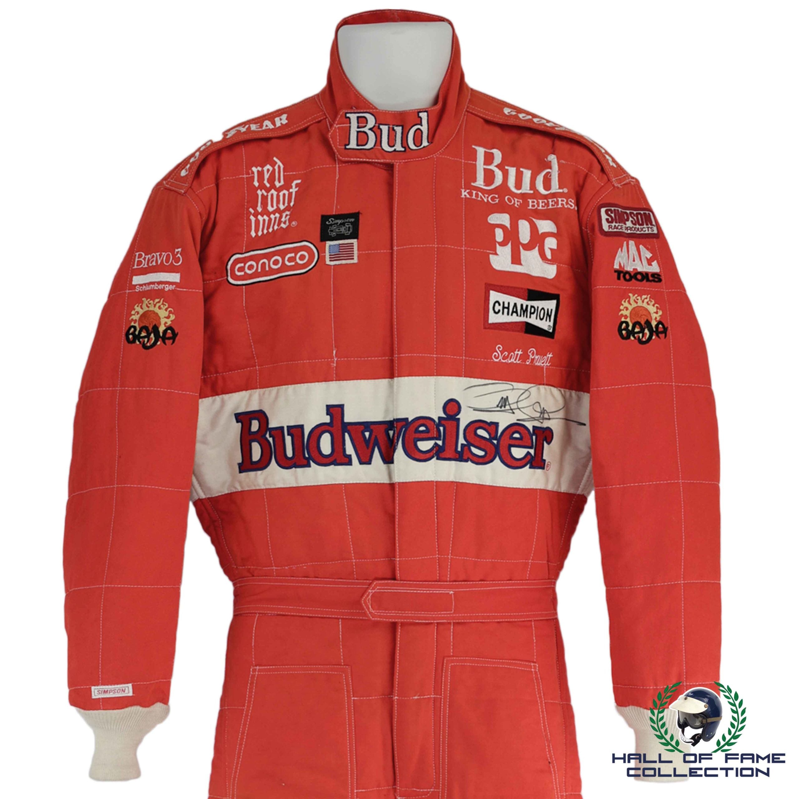 1991 Scott Pruett Signed Race Used Budweiser Truesports IndyCar Suit