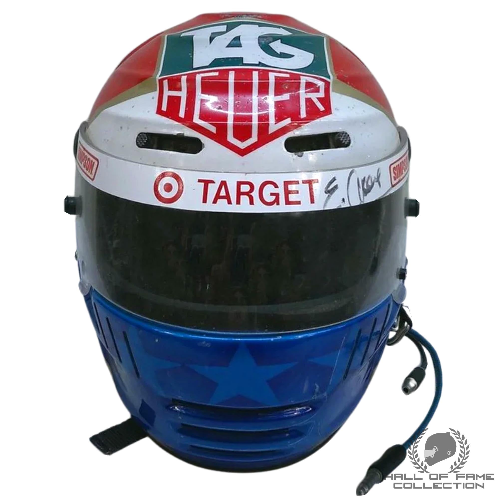 1991 Eddie Cheever Signed Race Used Chip Ganassi Racing IndyCar Helmet