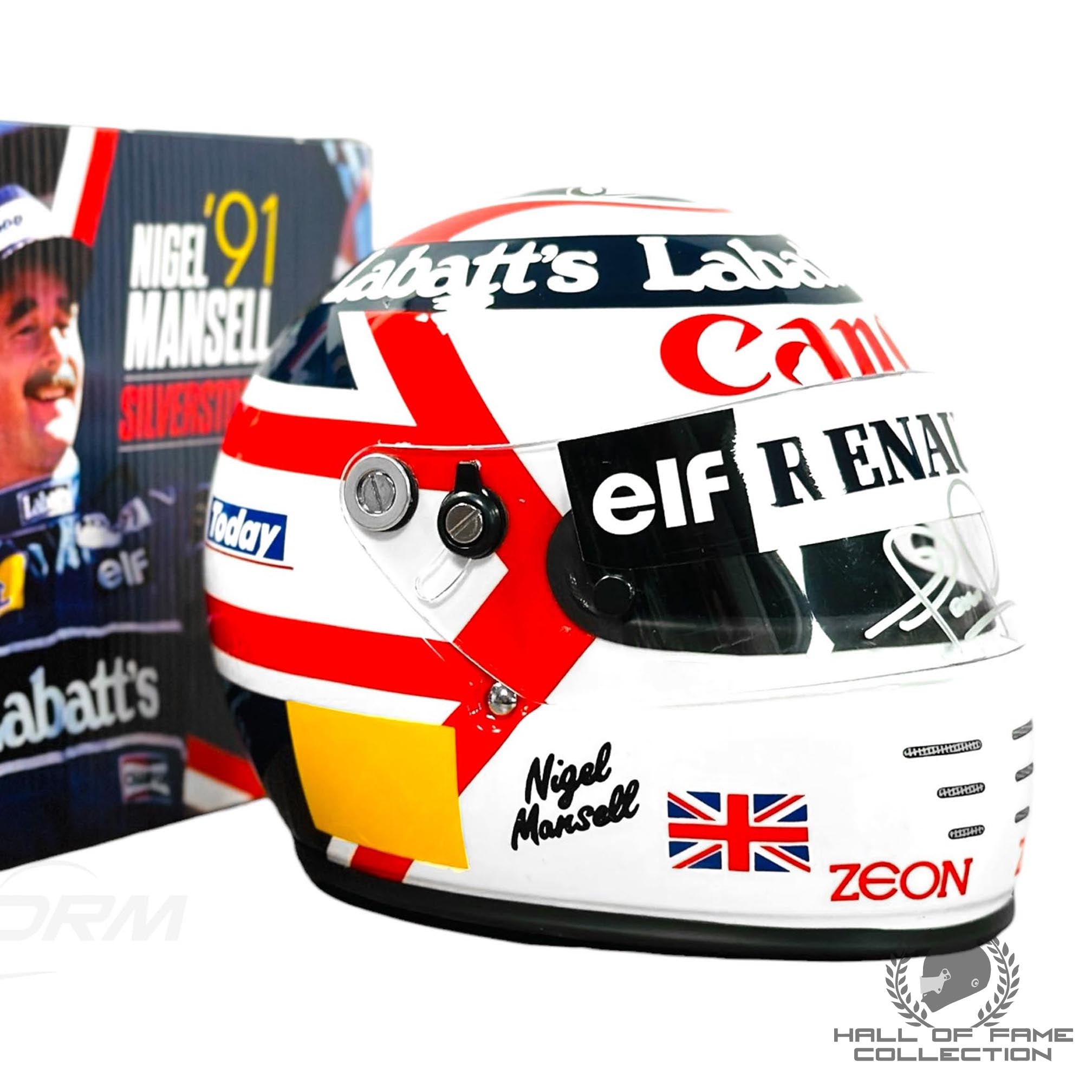 1991 Nigel Mansell Signed British GP Arai 1:2 Helmet