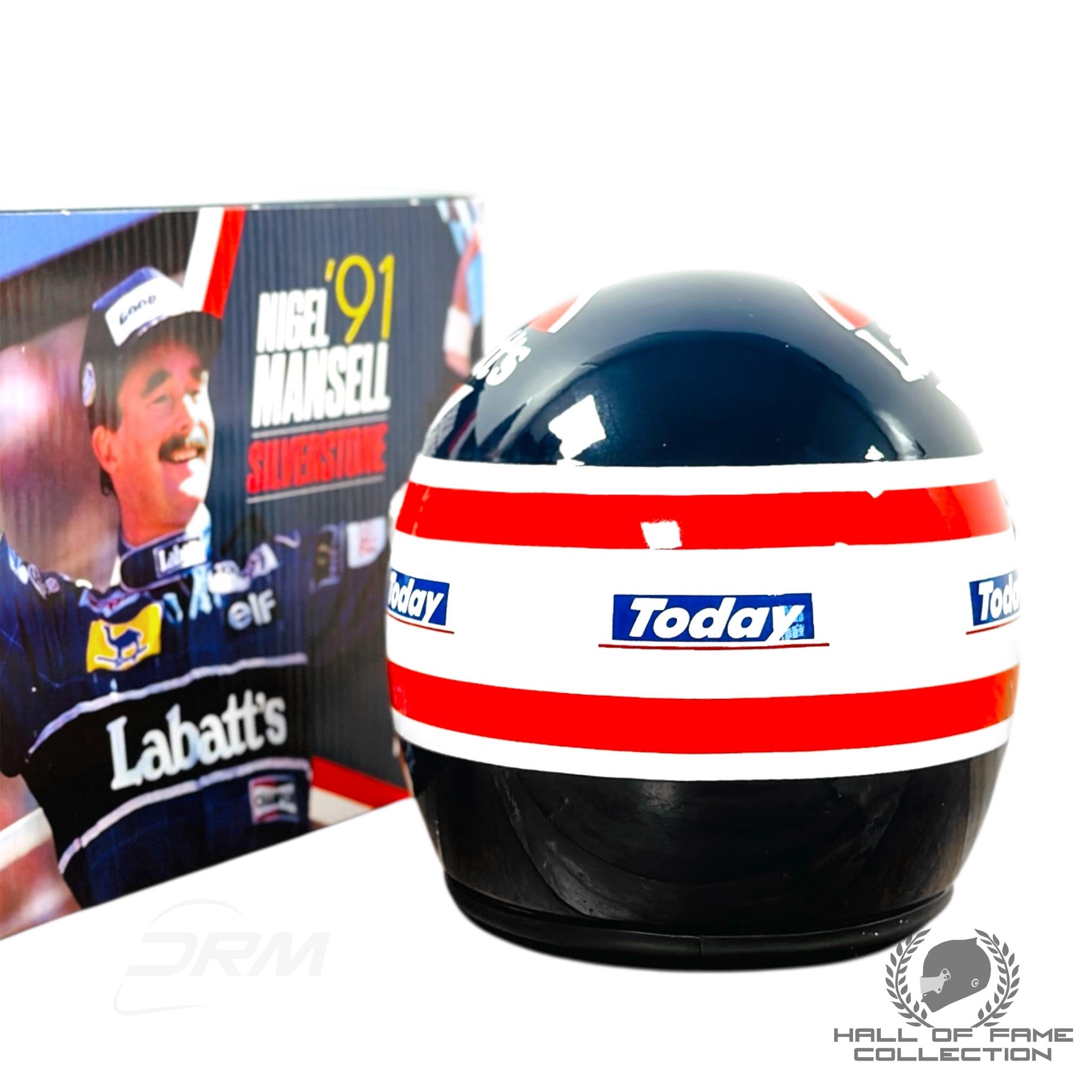 1991 Nigel Mansell Signed British GP Arai 1:2 Helmet