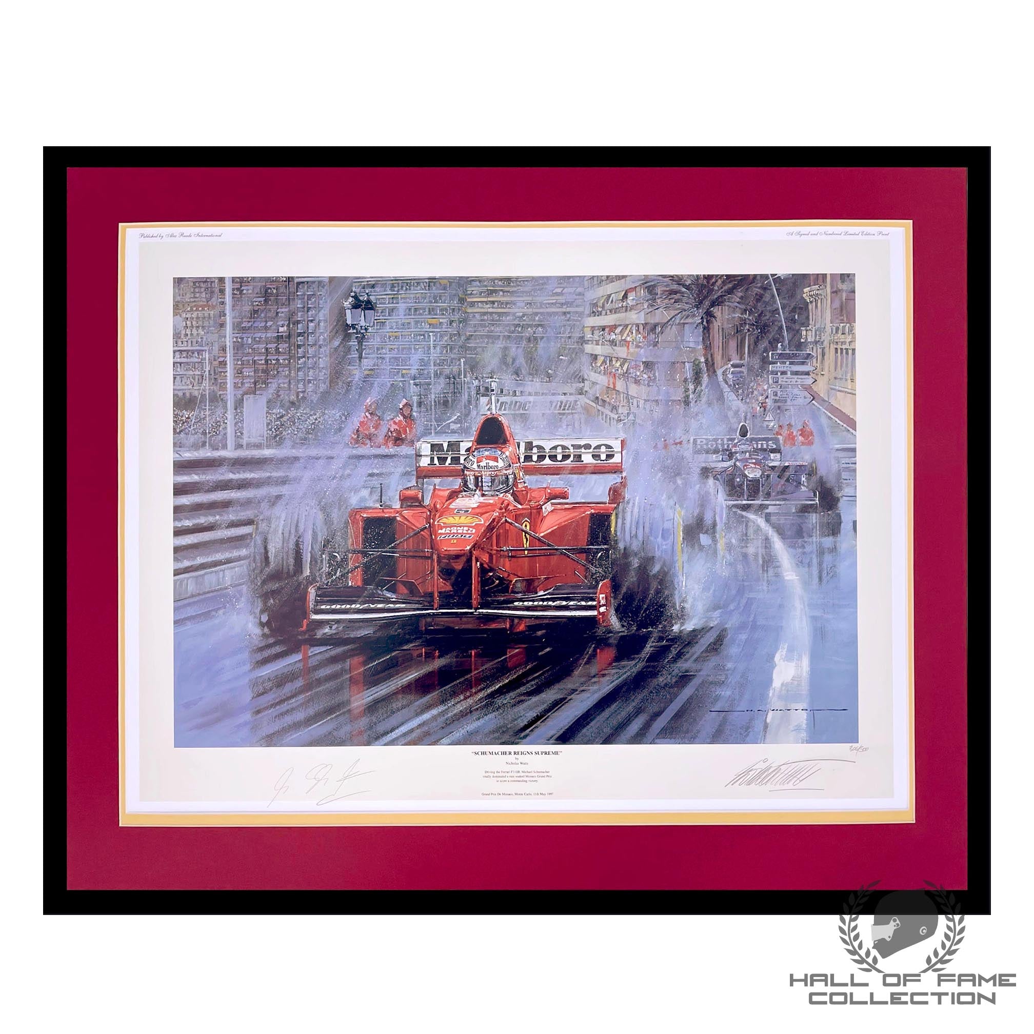 1991 "Schumacher Reigns Supreme" Signed & Framed Print