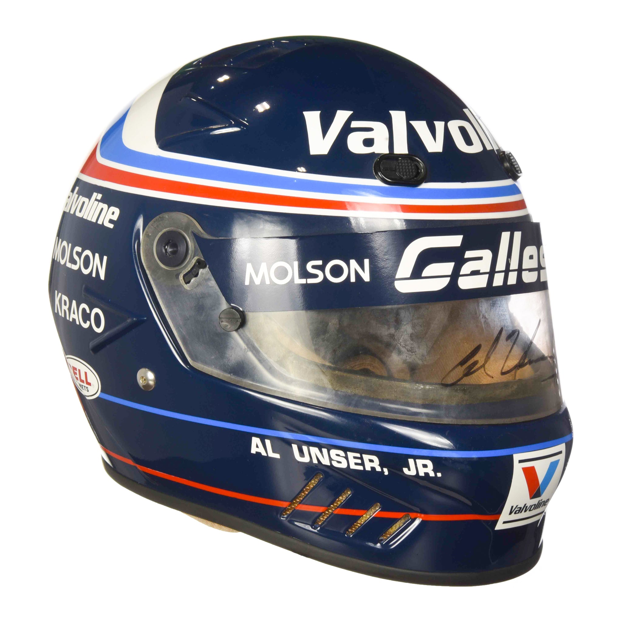 1992 Al Unser Jr. Signed 1 of 250 Replica Bell Vortex Valvoline Galles Indy 500 Helmet