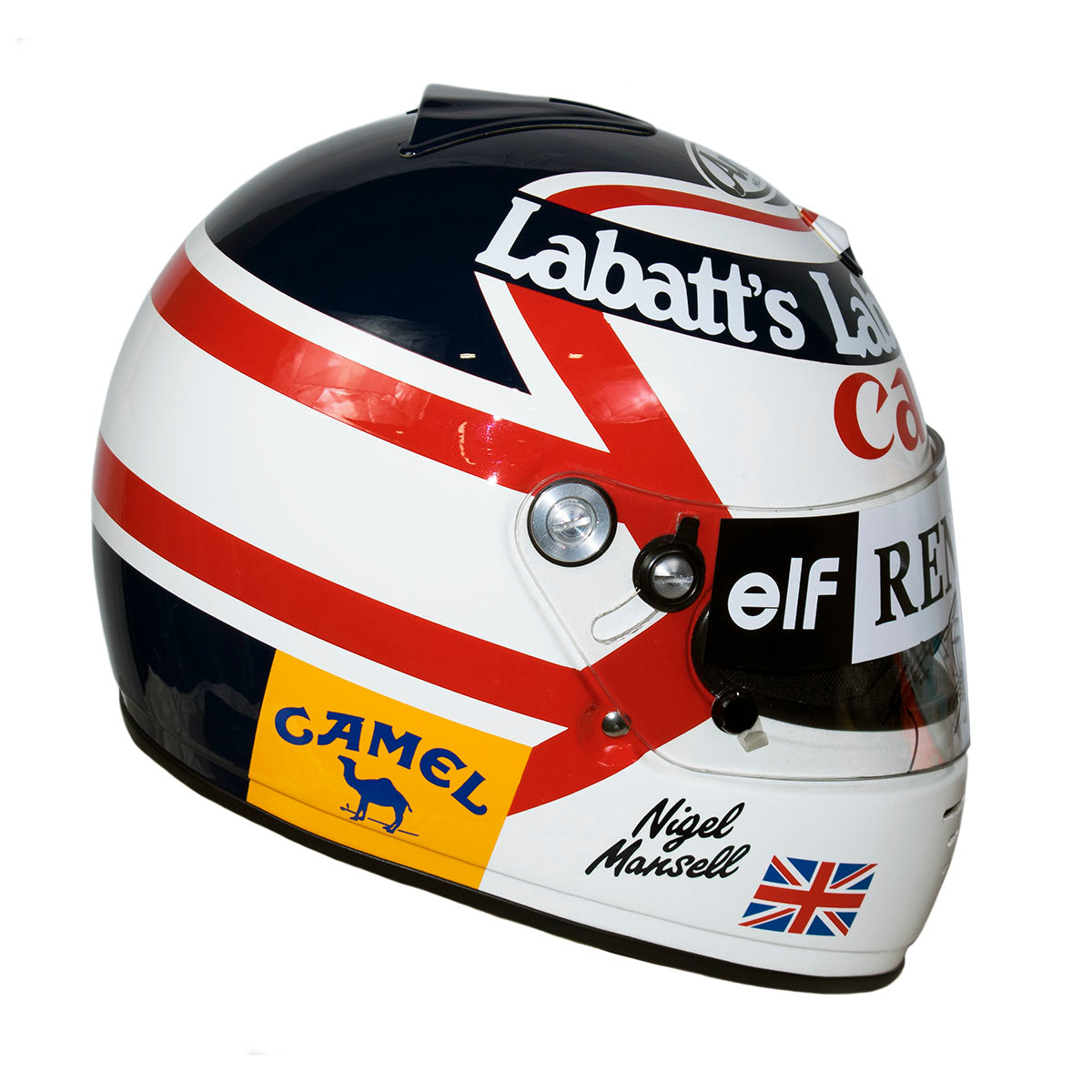 1992 Nigel Mansell Signed Official Factory Replica Williams Renault Arai GP3 F1 Helmet