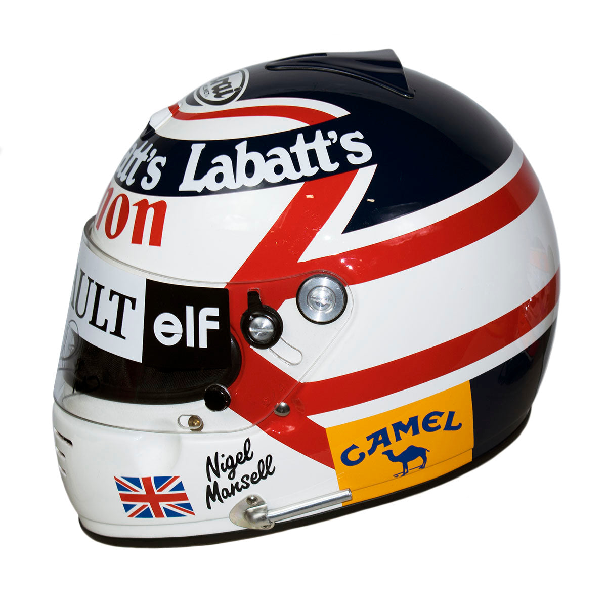 1992 Nigel Mansell Signed Official Factory Replica Williams Renault Arai GP3 F1 Helmet