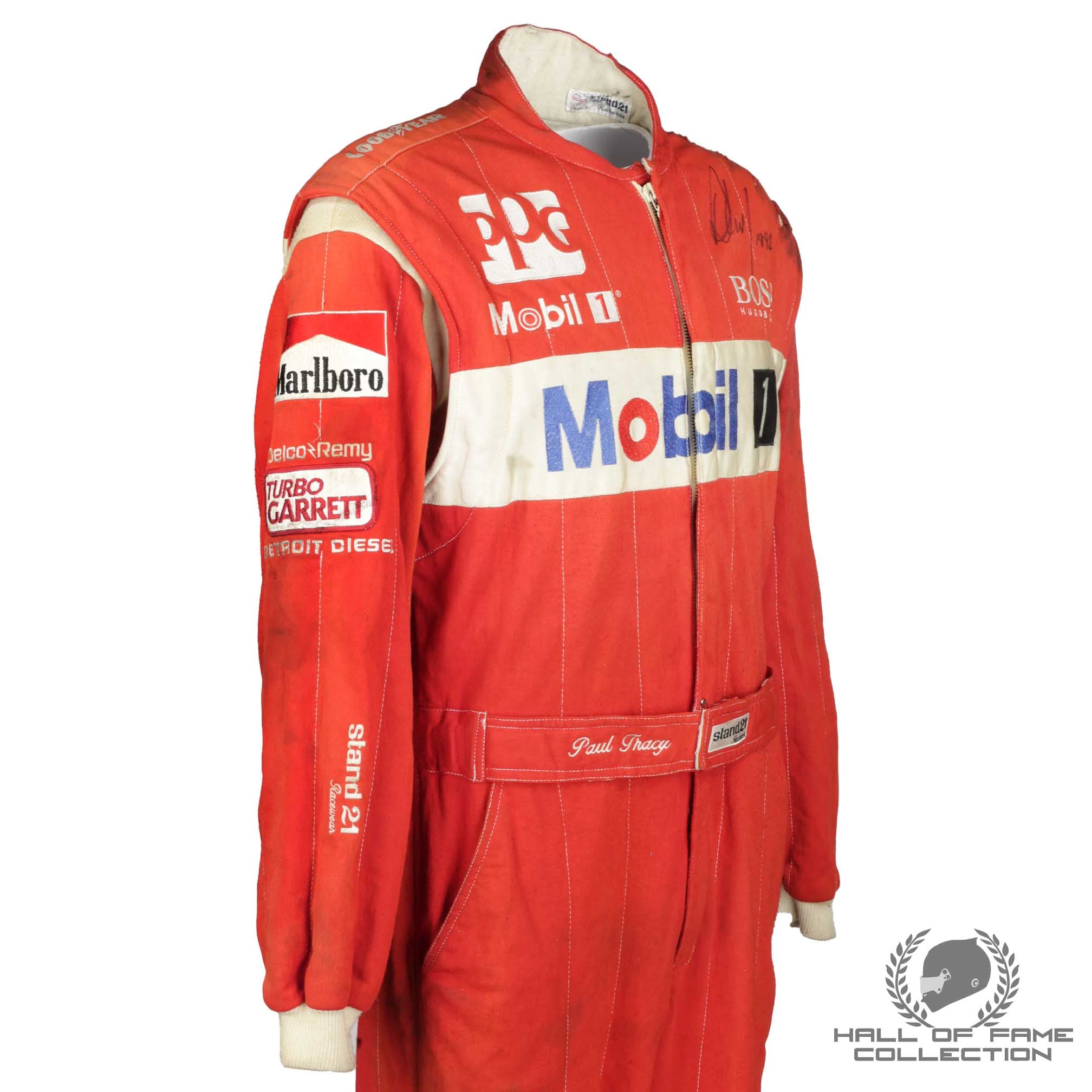 1992 Paul Tracy Signed Race Used Team Penske IndyCar Suit