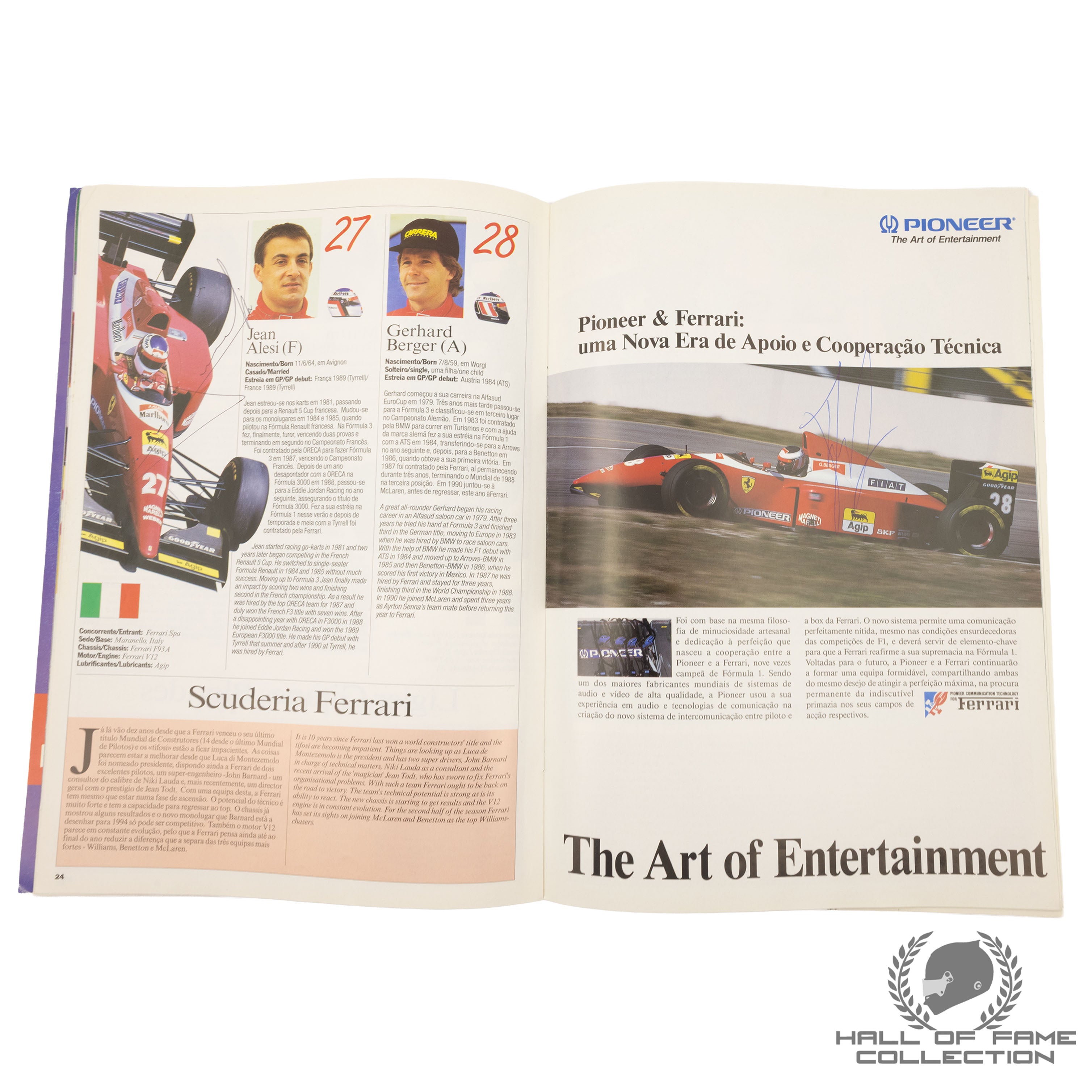 1993 Portuguese F1 Programme Signed By Schumacher, Berger, Hill and Alesi