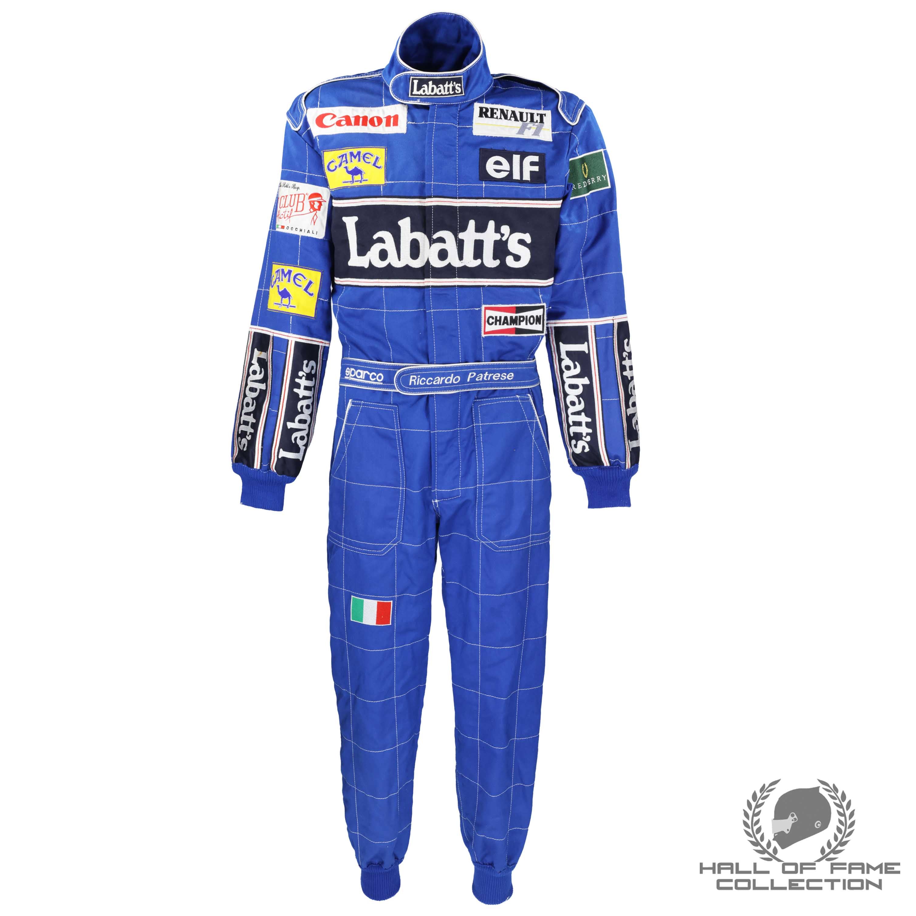 1992 Ricardo Patrese Race Used Williams Renault F1 Suit