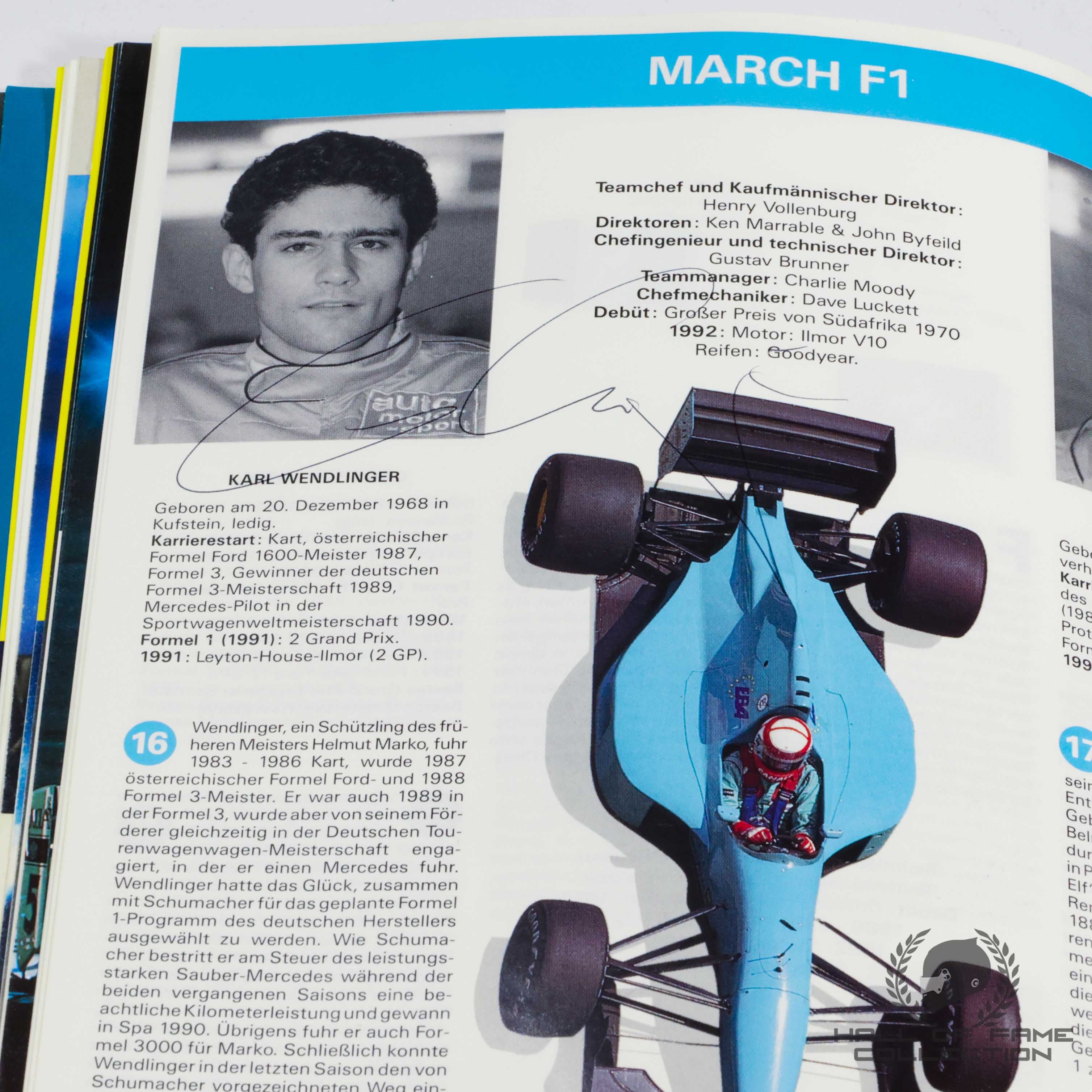 1992 Multi Signed German Grand Prix F1 Program