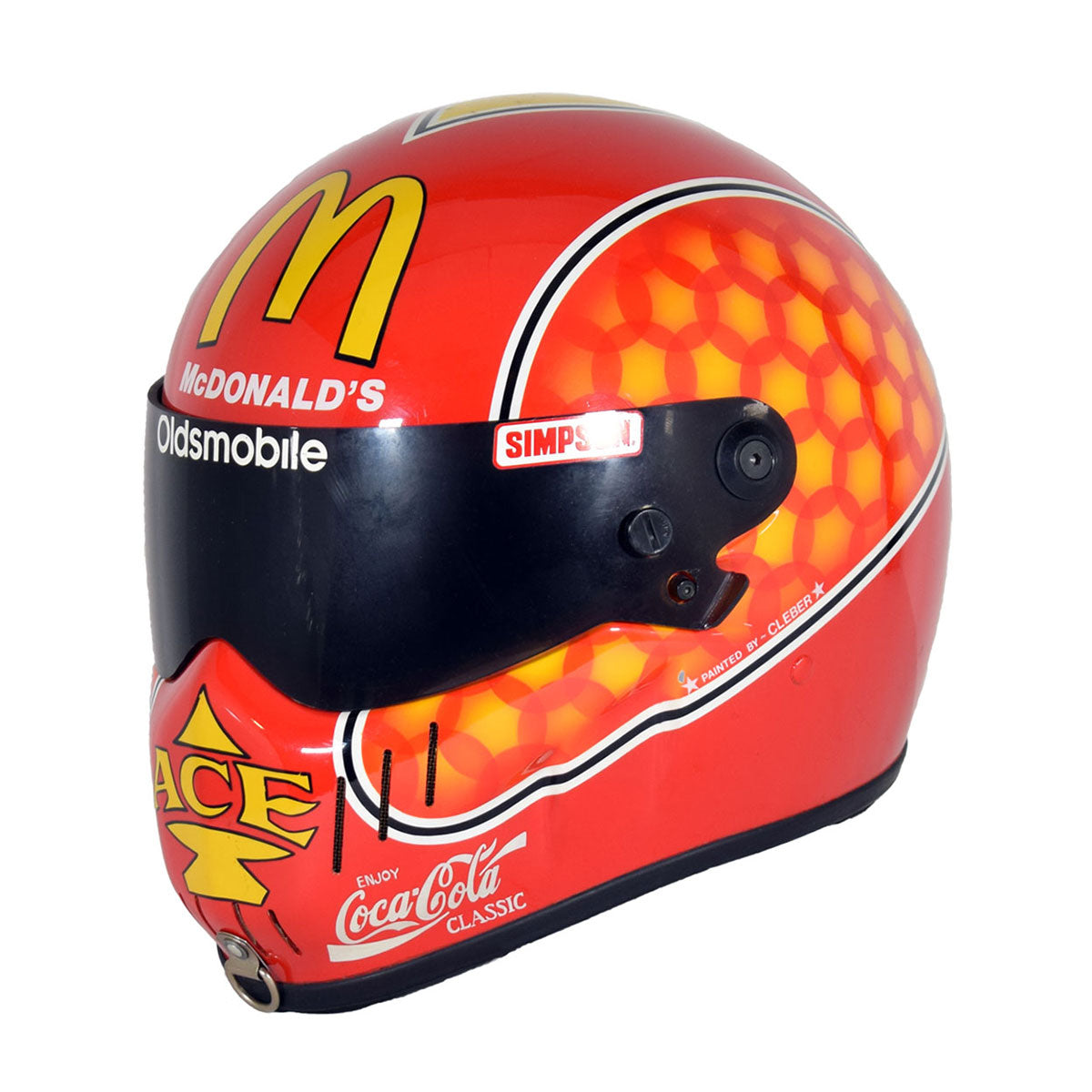 1992 Ed 'The Ace' McCulloch McDonalds Top Fuel race used helmet