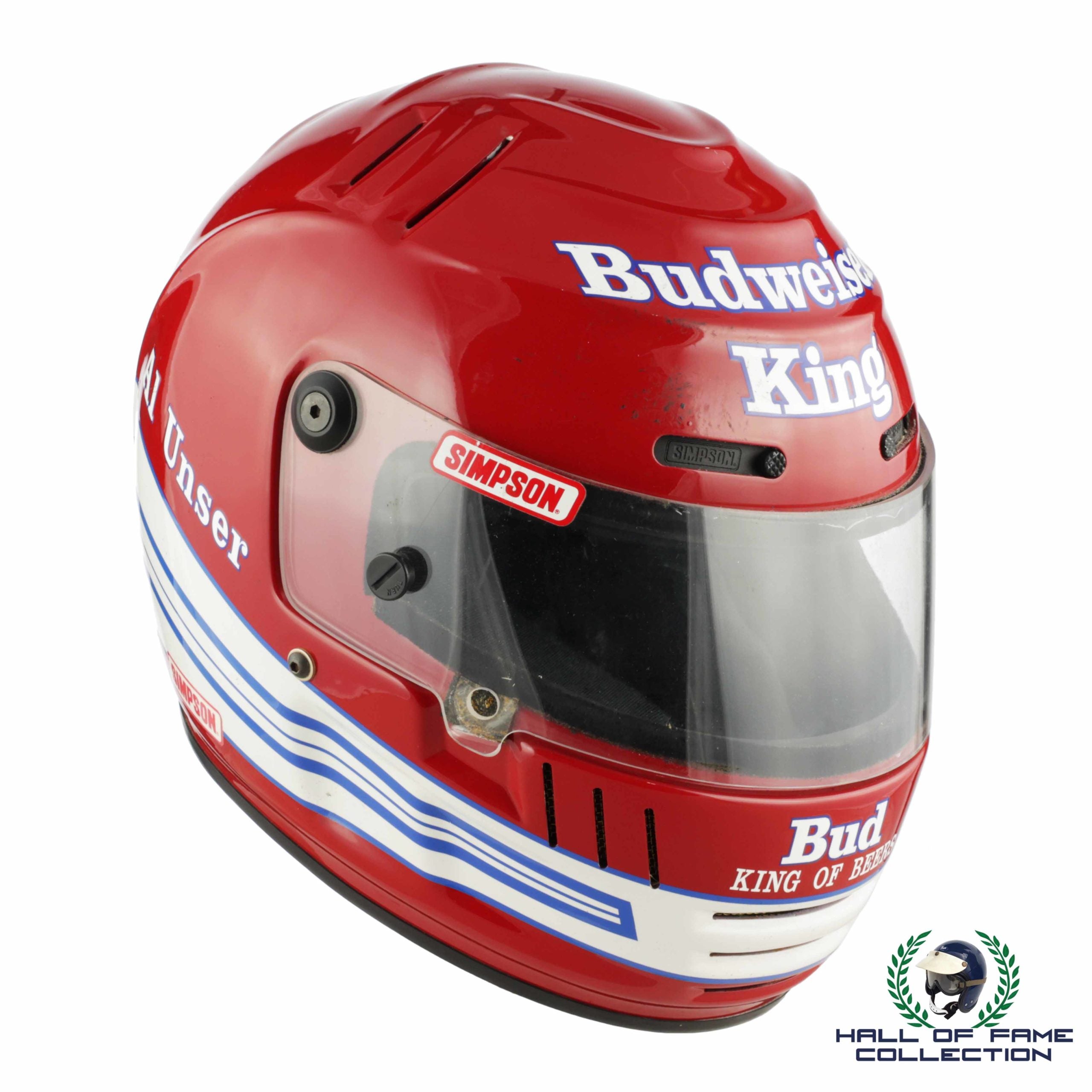 1993 Al Unser Indy 500 Used Budweiser King Racing IndyCar Helmet