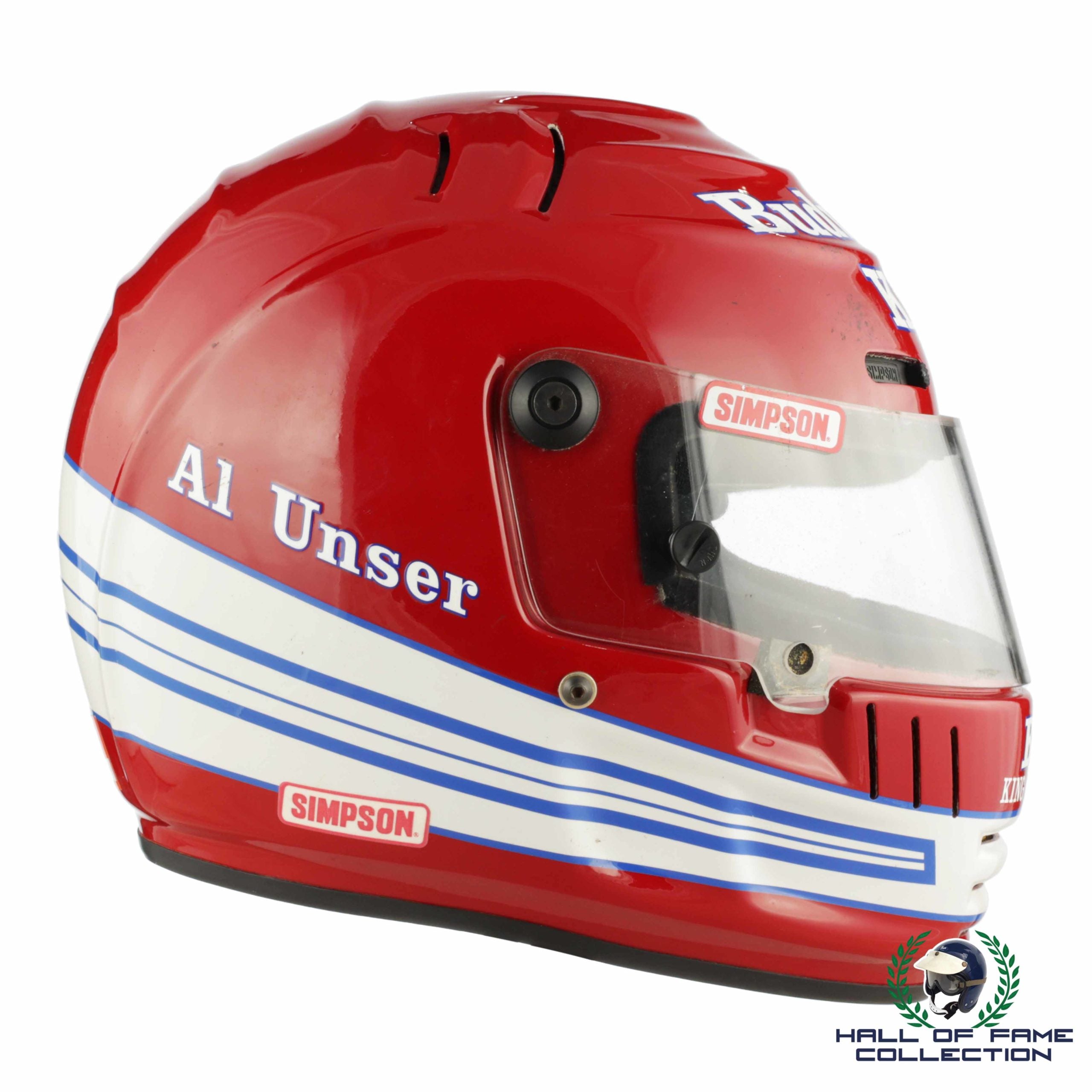 1993 Al Unser Indy 500 Used Budweiser King Racing IndyCar Helmet