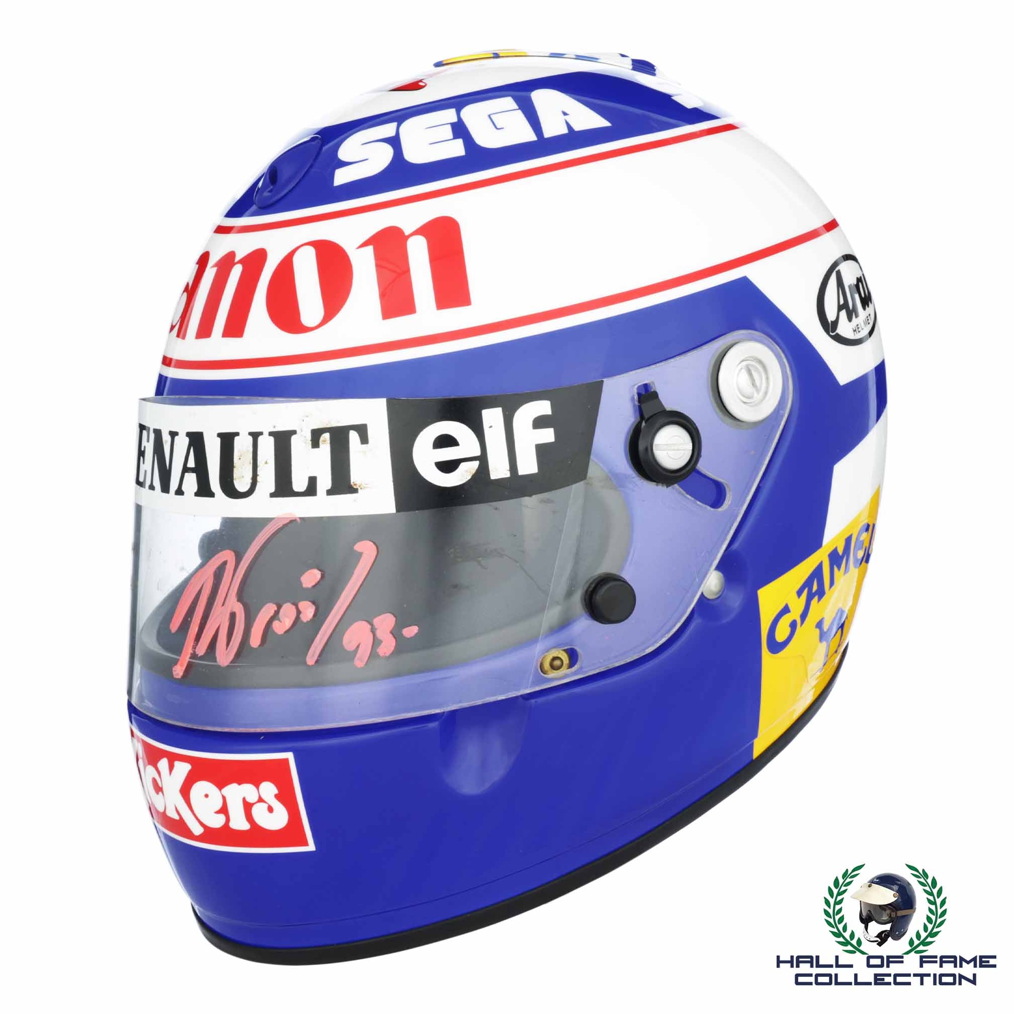 1993 Alain Prost World Championship Season Replica With Signed Race Used Visor F1 Helmet