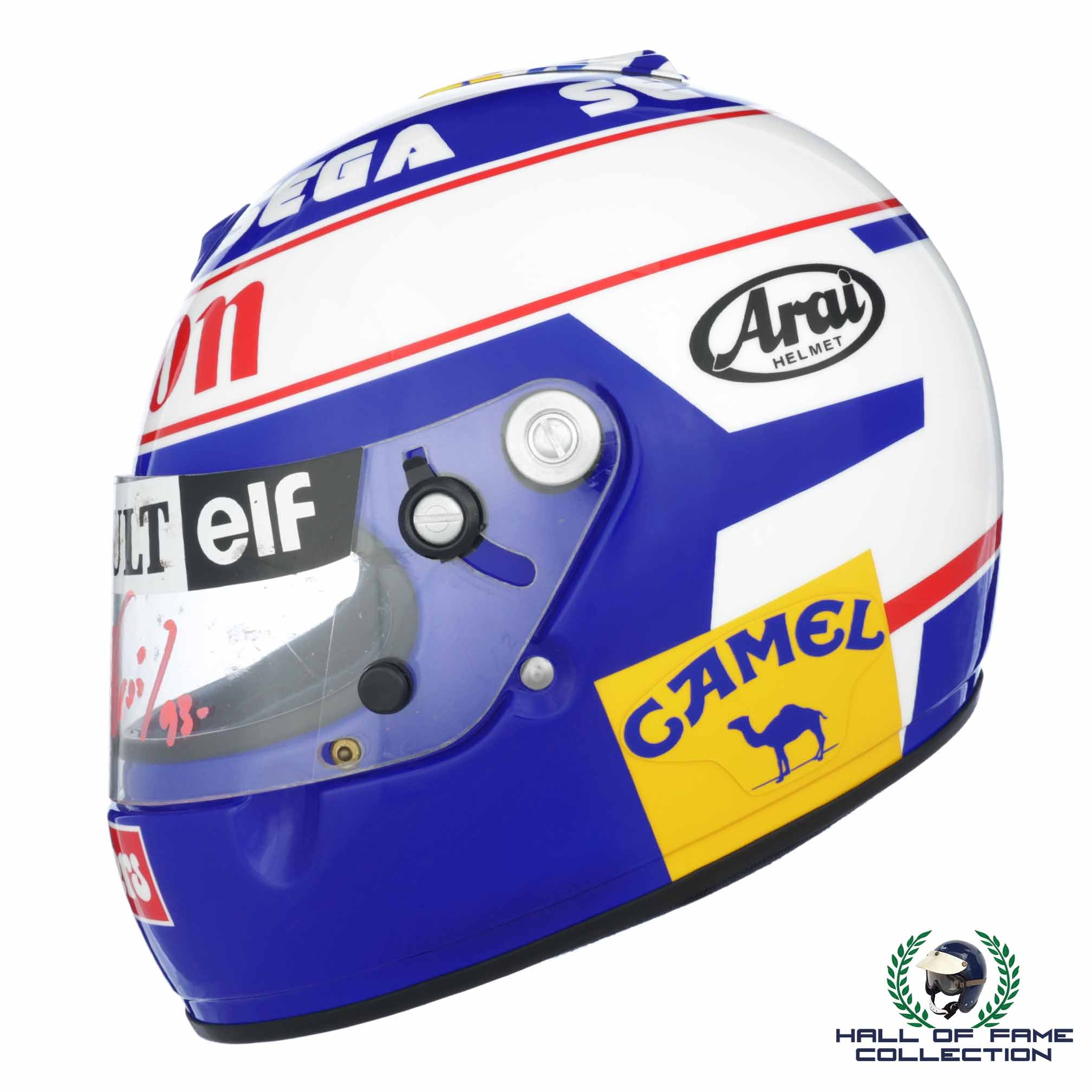 1993 Alain Prost World Championship Season Replica With Signed Race Used Visor F1 Helmet