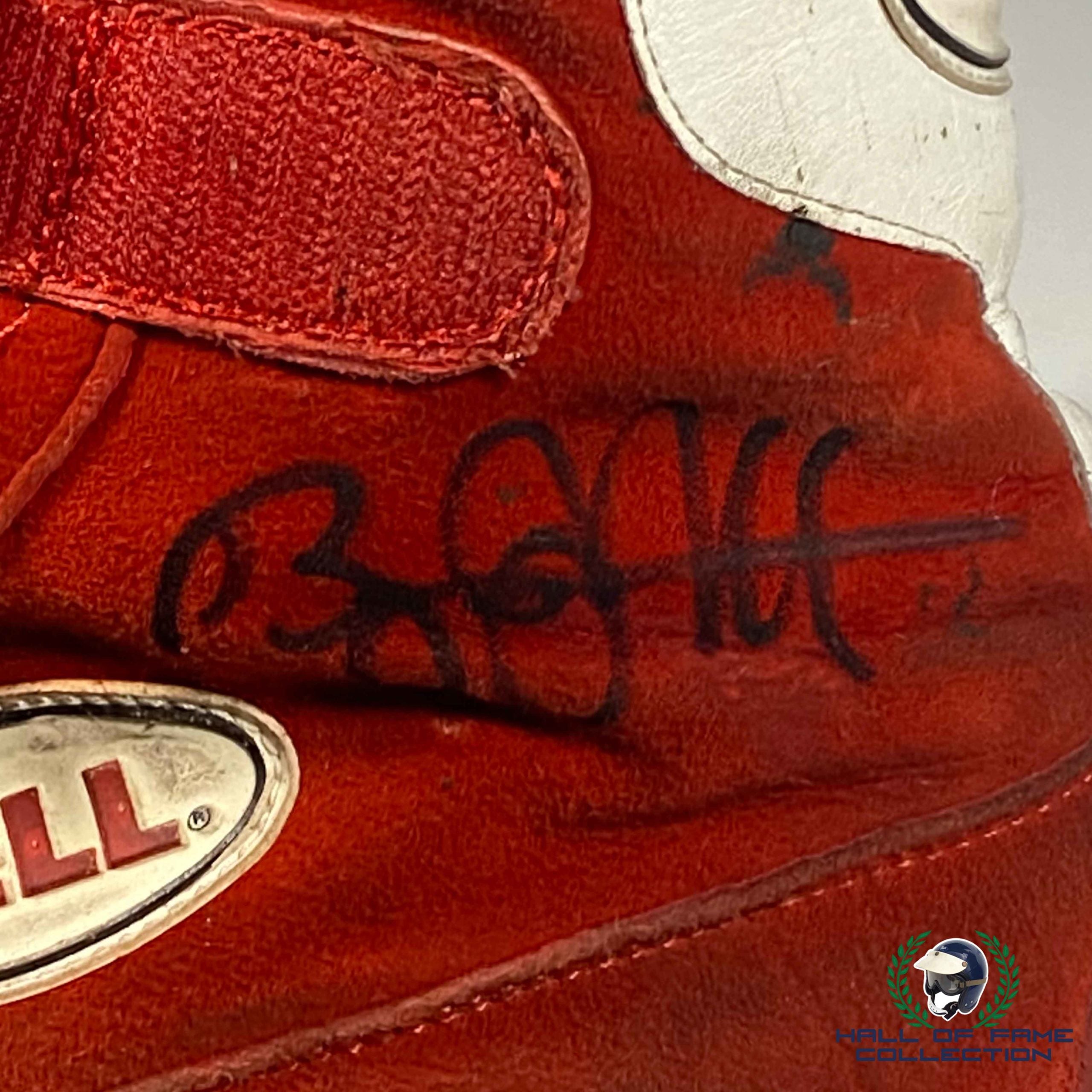 1993 Bryan Herta Signed Race Used Bell Indy Lights Championship Boots