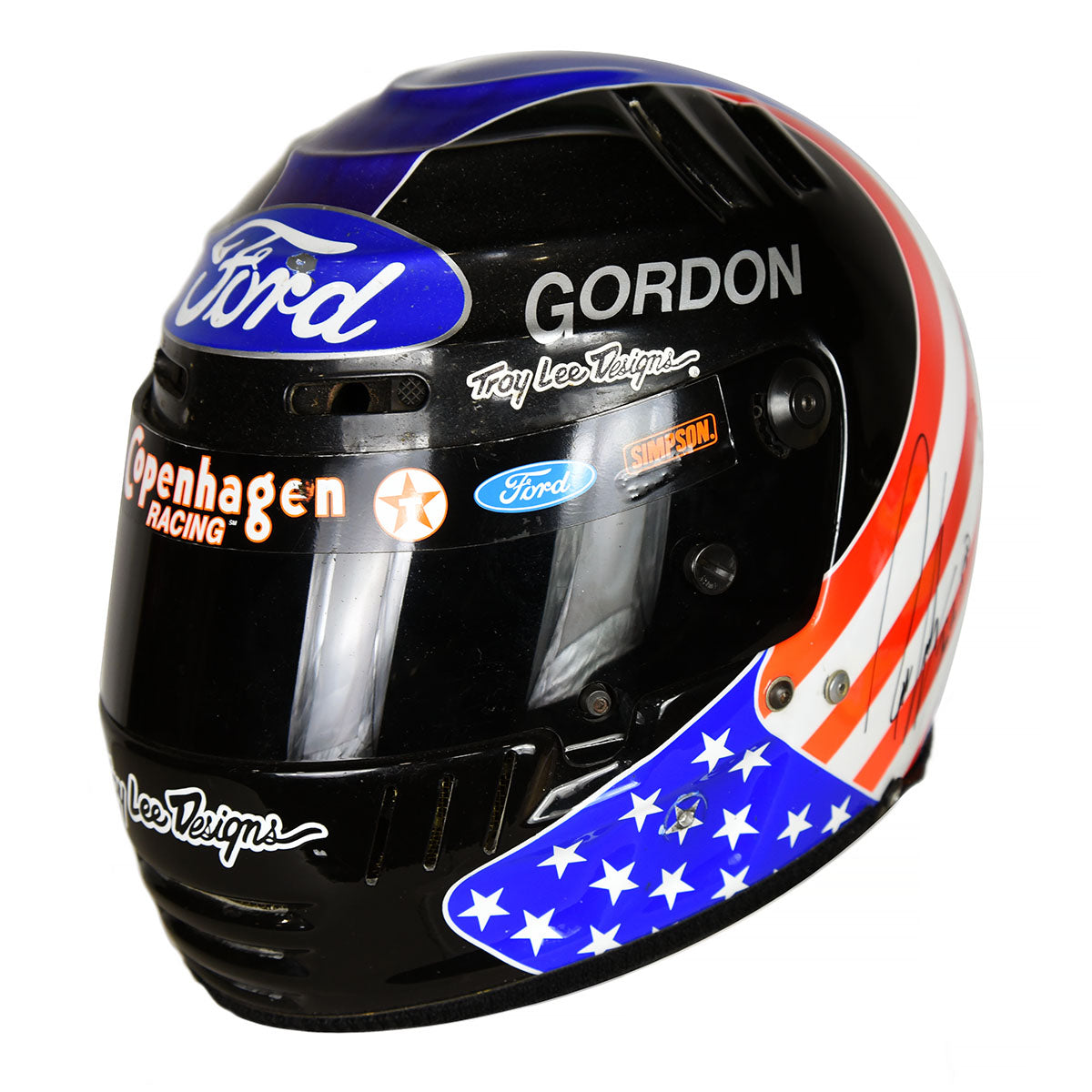 1993 Robby Gordon Signed Race Used A.J. Foyt Racing Cart IndyCar helmet