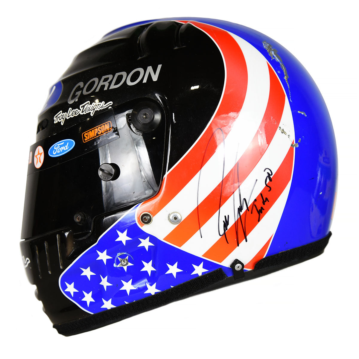 1993 Robby Gordon Signed Race Used A.J. Foyt Racing Cart IndyCar helmet