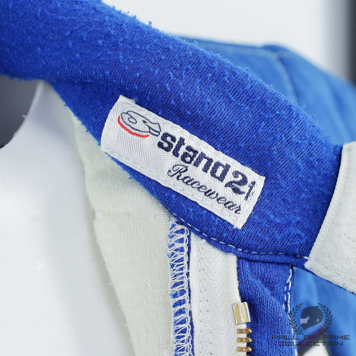 1993 Damon Hill Signed Rookie Year Worn Canon Williams Renault F1 Suit
