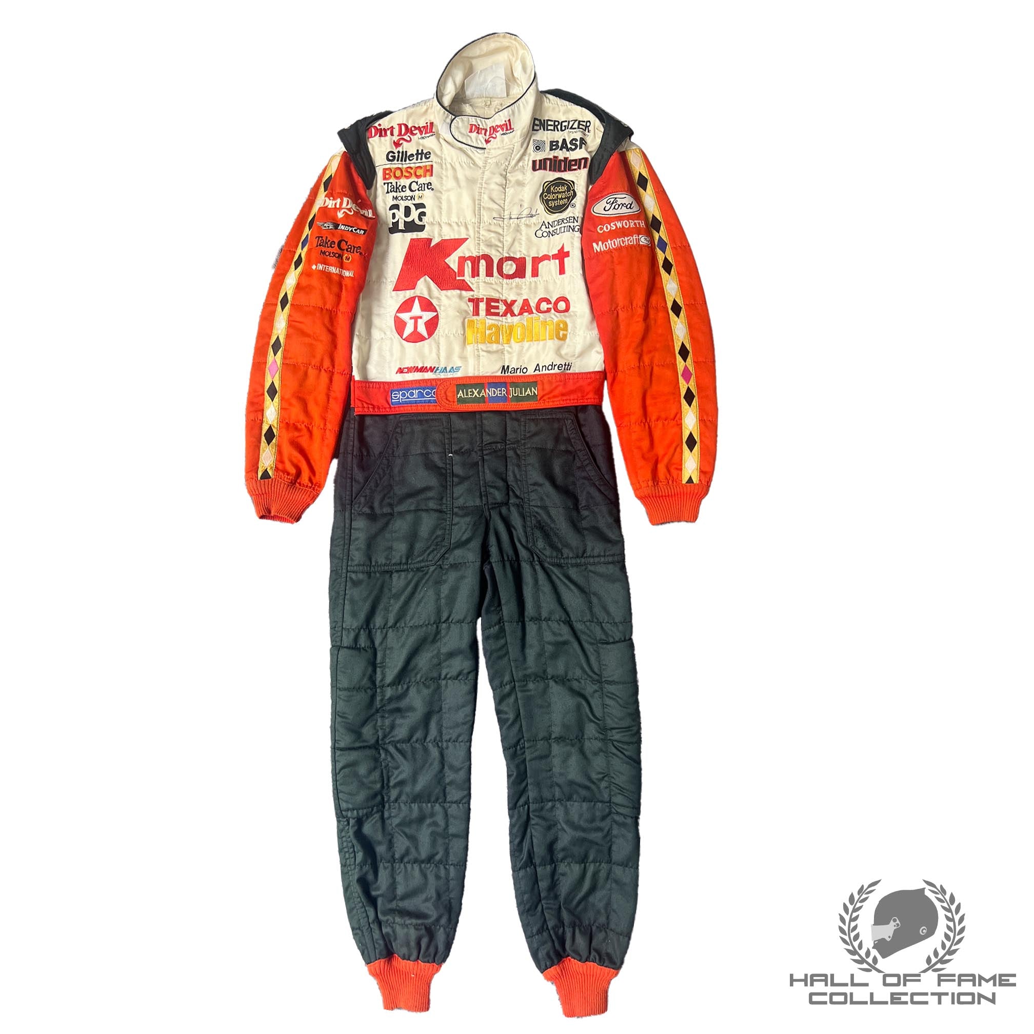 1993 Mario Andretti Signed Race Used Newman-Haas Racing IndyCar Suit