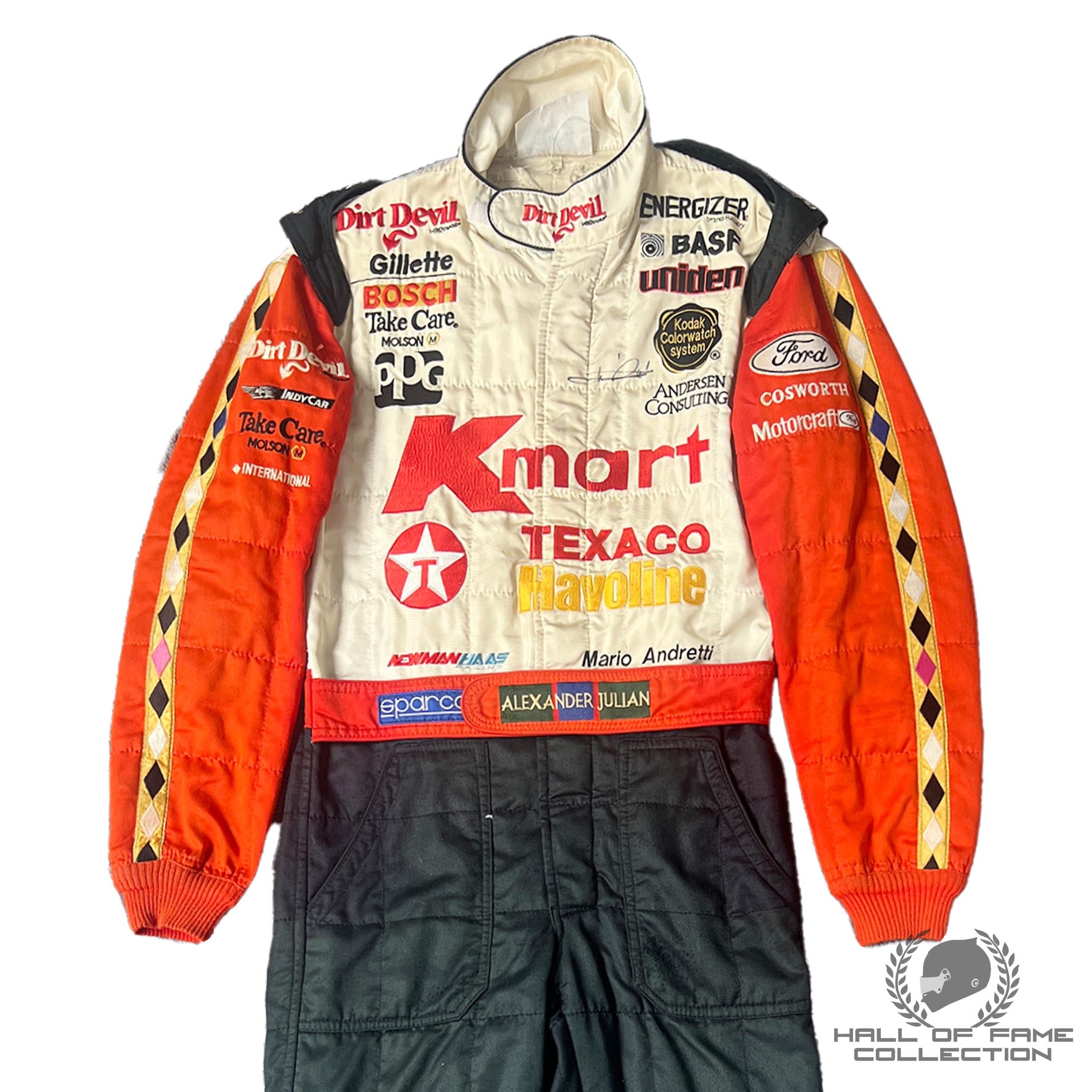 1993 Mario Andretti Signed Race Used Newman-Haas Racing IndyCar Suit
