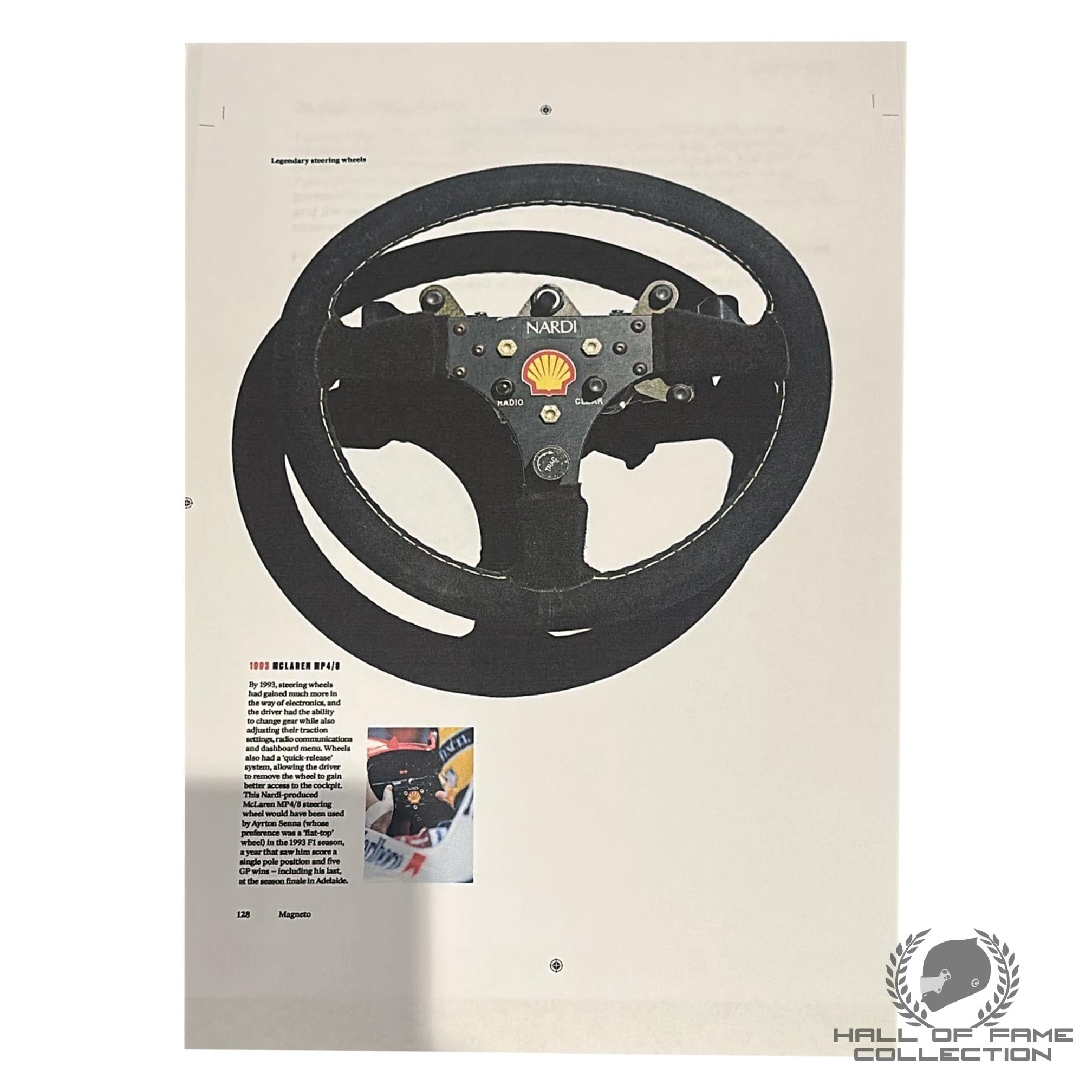 1993 Ayrton Senna Race Used McLaren MP4/8 F1 Steering Wheel