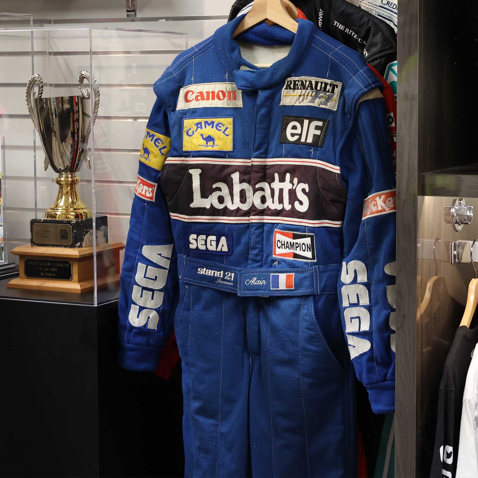 1993 Alain Prost Signed Fourth World Championship / Australian GP / Japan GP Final Podium F1 Suit + Extras