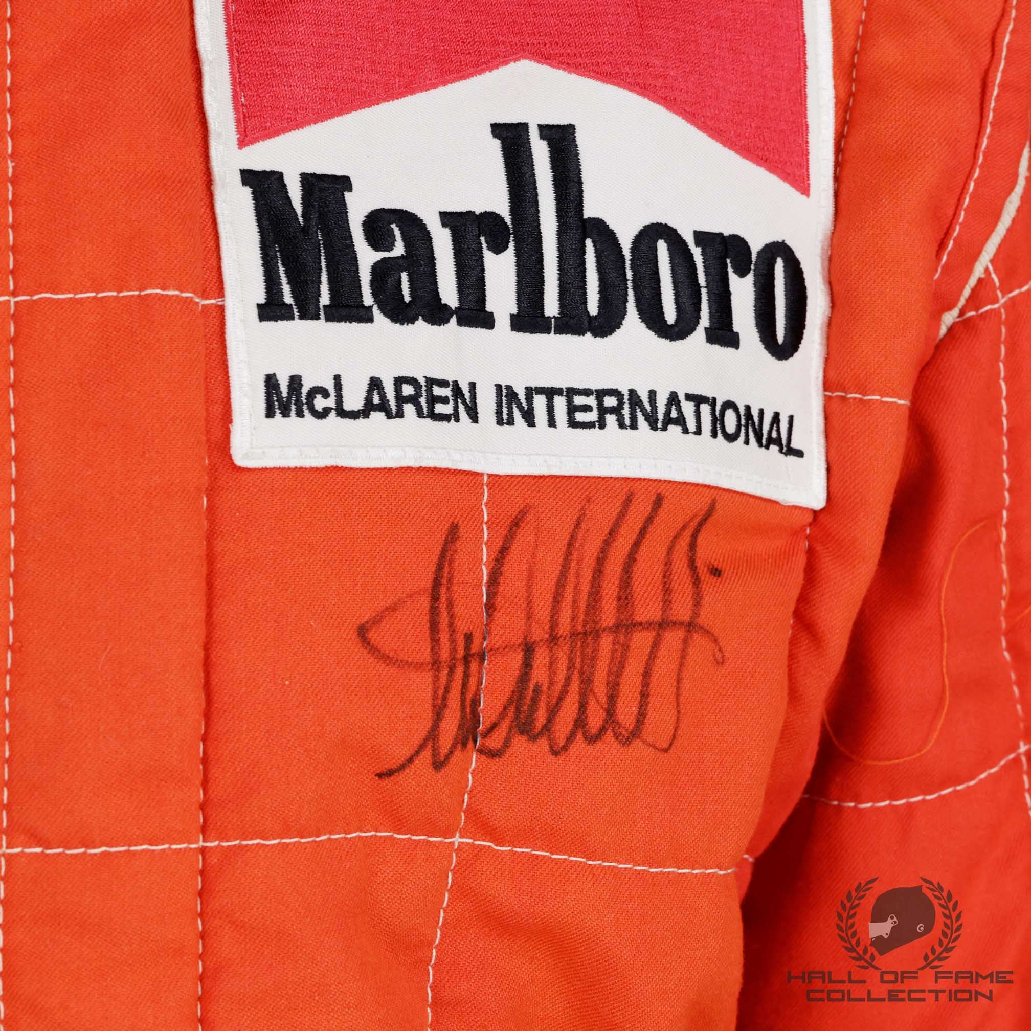 1993 Michael Andretti Signed Italian GP 'Only F1 Podium' Race Used Mclaren F1 Suit