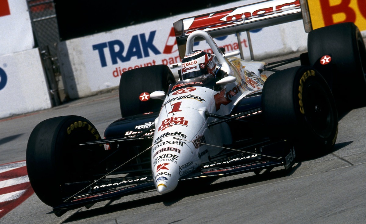 1994 Nigel Mansell Long Beach 2nd Place Race Used Newman Haas Racing IndyCar Helmet