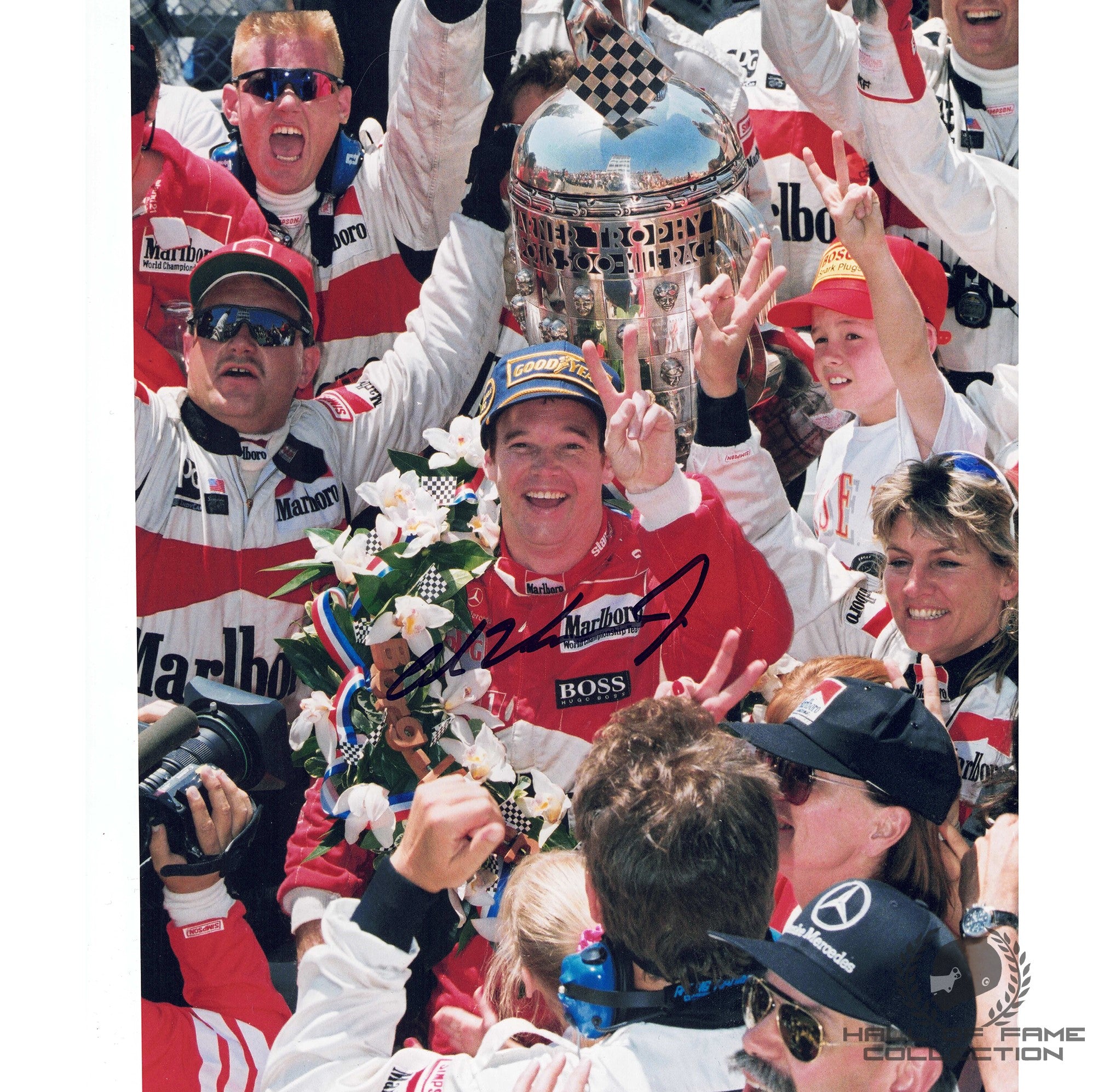 1994 Al Unser Jr. Signed Indy 500 Win 8x10 Photo