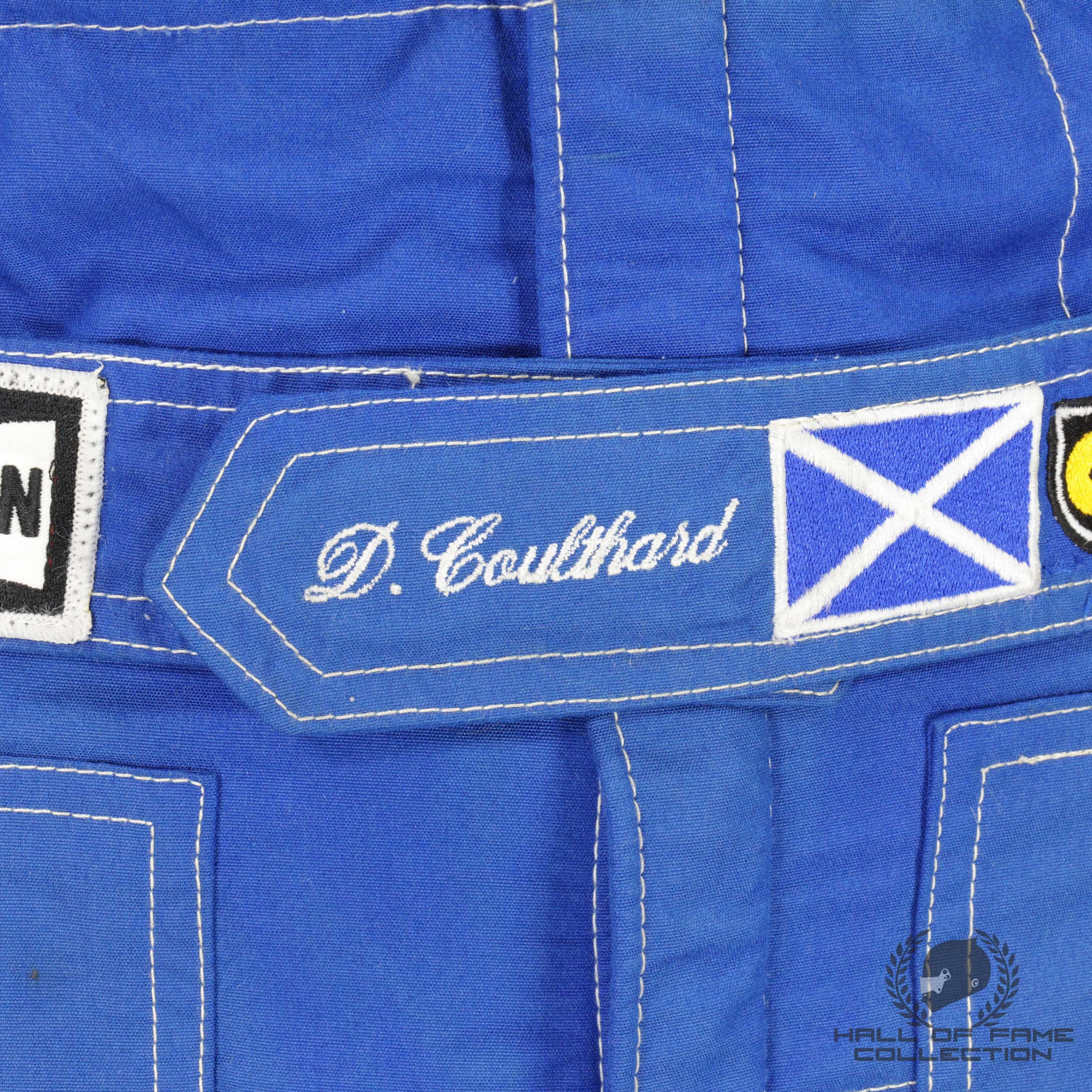1994 David Coulthard Rookie Season Used Williams Renault F1 Suit