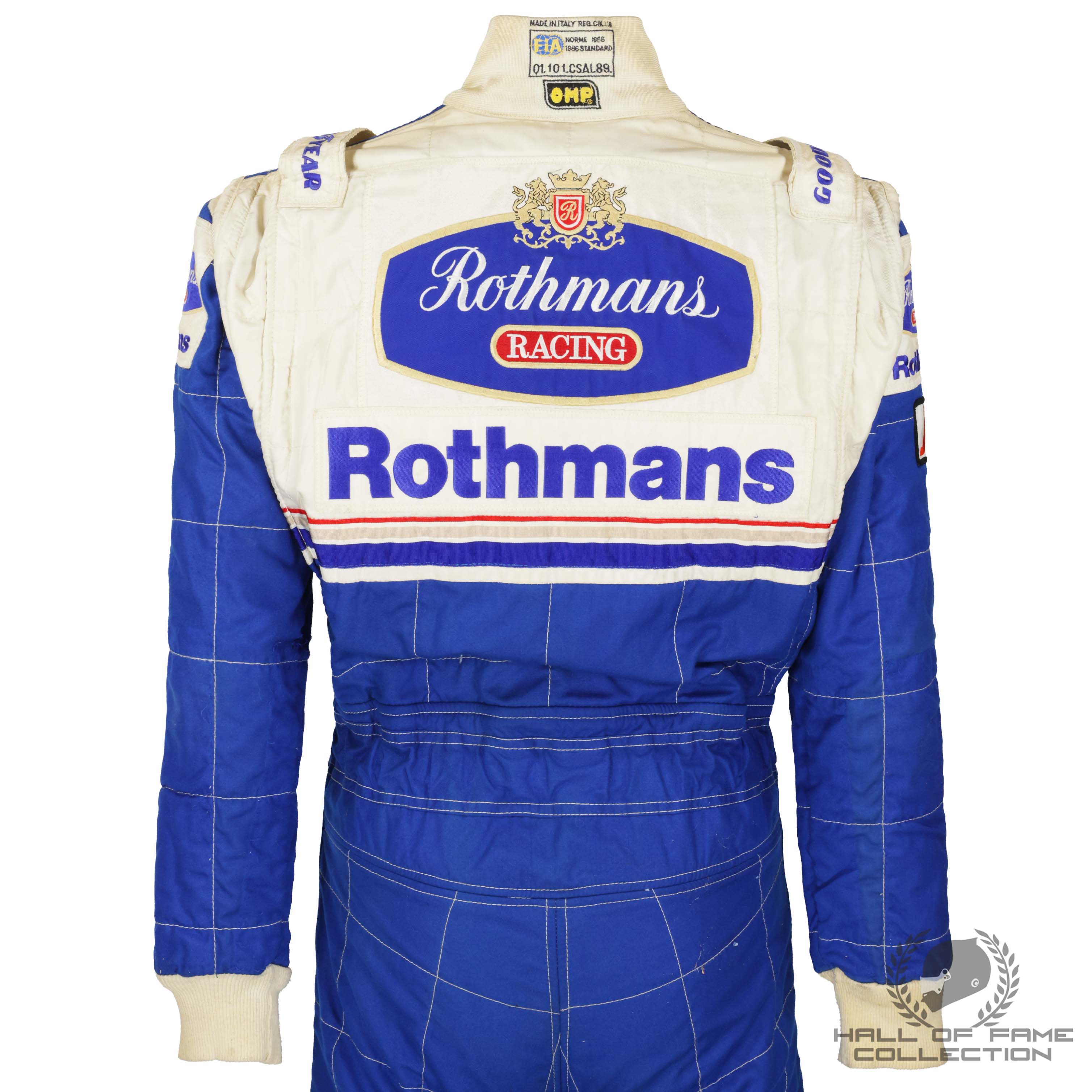 1994 David Coulthard Rookie Season Used Williams Renault F1 Suit