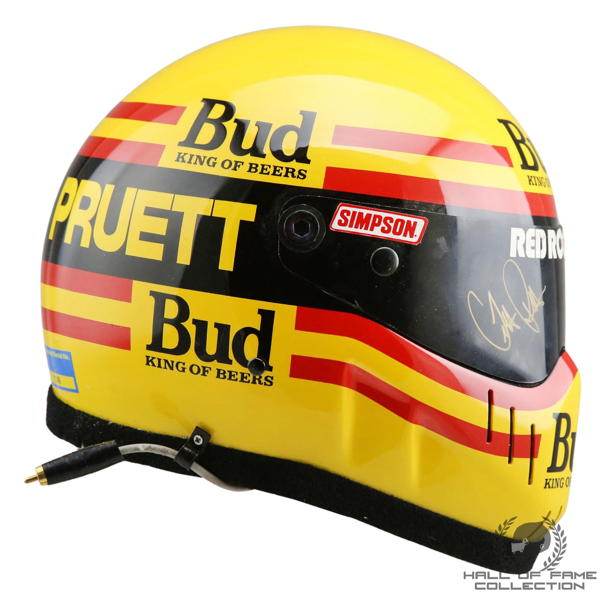 1991 Scott Pruett Signed Race Used Visor on Replica Truesports IndyCar Helmet