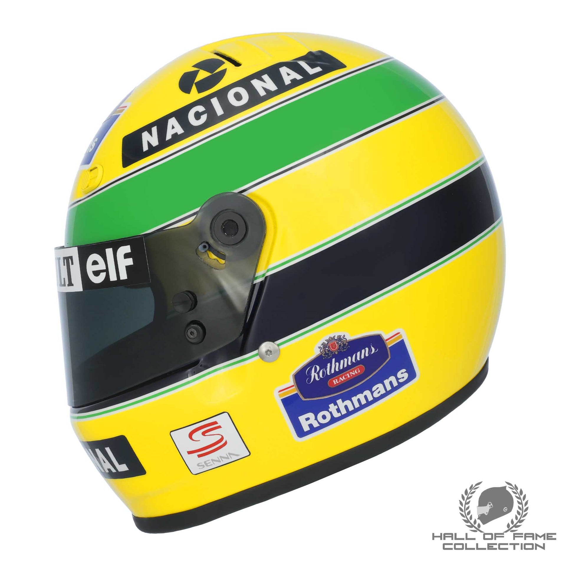 ayrton senna 1994 official bell replica helmet with certificate 1994 Ayrton Senna Replica Bell Rothmans Williams Renault F1 Helmet