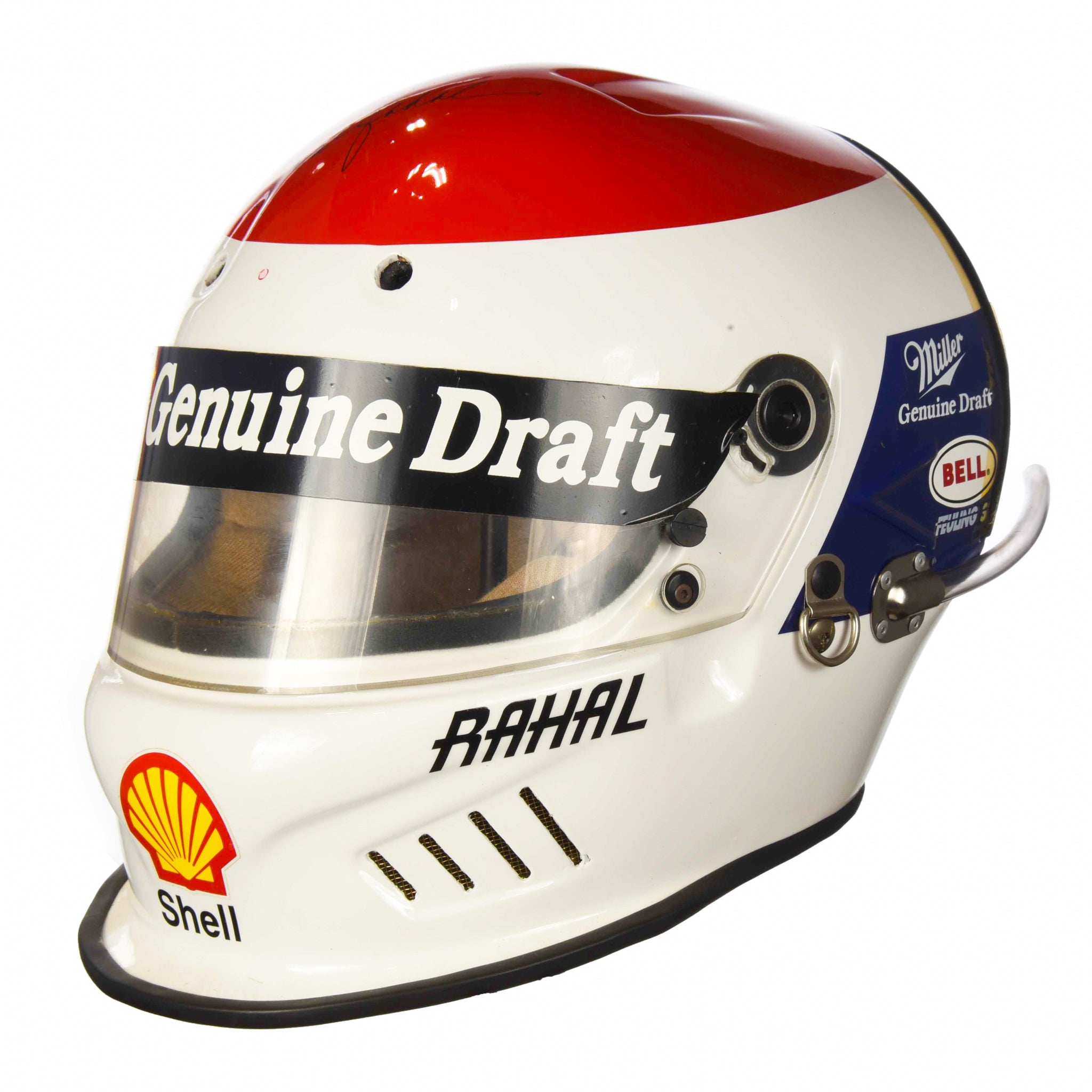 1995 Bobby Rahal Signed Race Used Miller Genuine Draft Rahal Hogan Racing Bell Feuling SS IndyCar Helmet